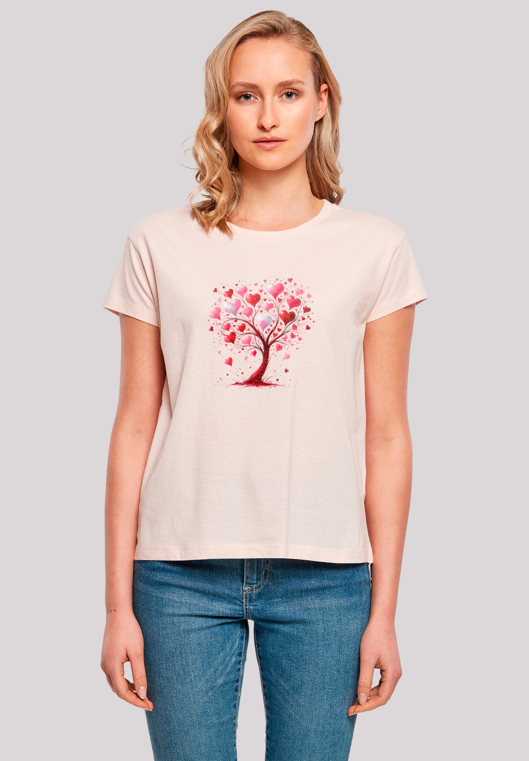 F4NT4STIC T-Shirt Herz Baum Aquarell Druck günstig online kaufen