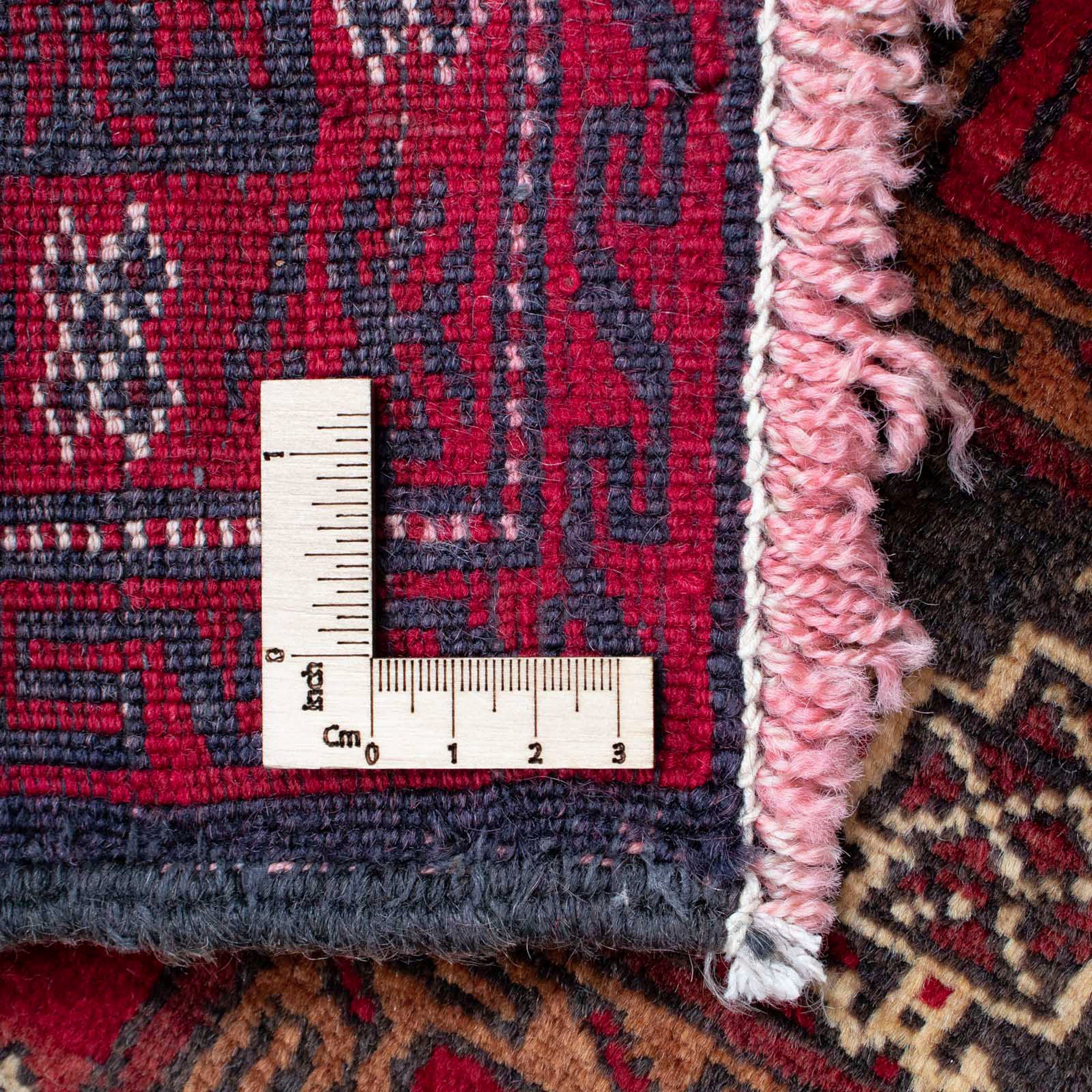 97 rechteckig, cm morgenland, Handgeknüpft, dunkelrot, 150 - Einzelstück 8 Belutsch Orientteppich mit Zertifikat mm, x - Höhe: Wohnzimmer,