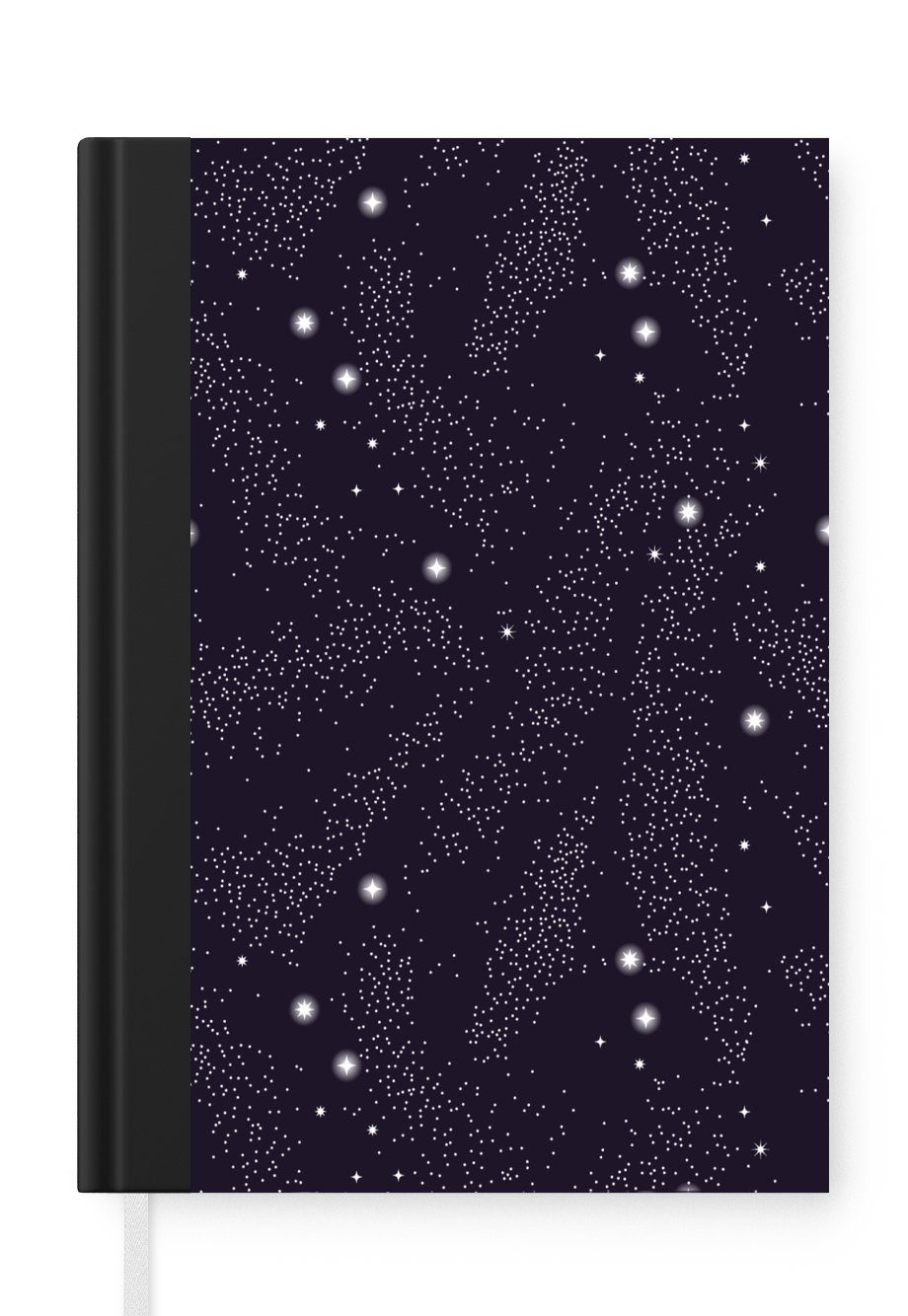 MuchoWow Notizbuch Weltraum - Sternenhimmel - Kinder - Design, Journal, Merkzettel, Tagebuch, Notizheft, A5, 98 Seiten, Haushaltsbuch