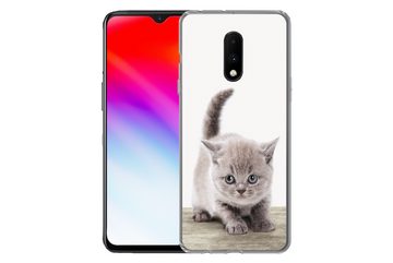 MuchoWow Handyhülle Kätzchen - Katze - Haustiere - Jungen - Kinder - Mädchen, Phone Case, Handyhülle OnePlus 7, Silikon, Schutzhülle