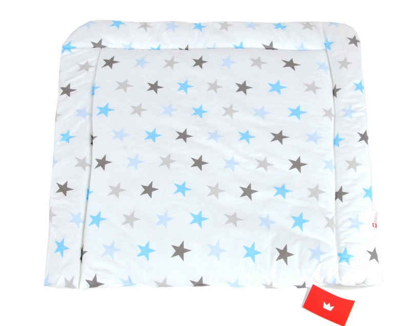 BabyLux Wickelauflage BABYLUX Wickeltischauflage Wickelauflage Baby Wickeltisch 50x70 70x70 80x70, 70 x 70 cm 94 - Sterne Blau Grau