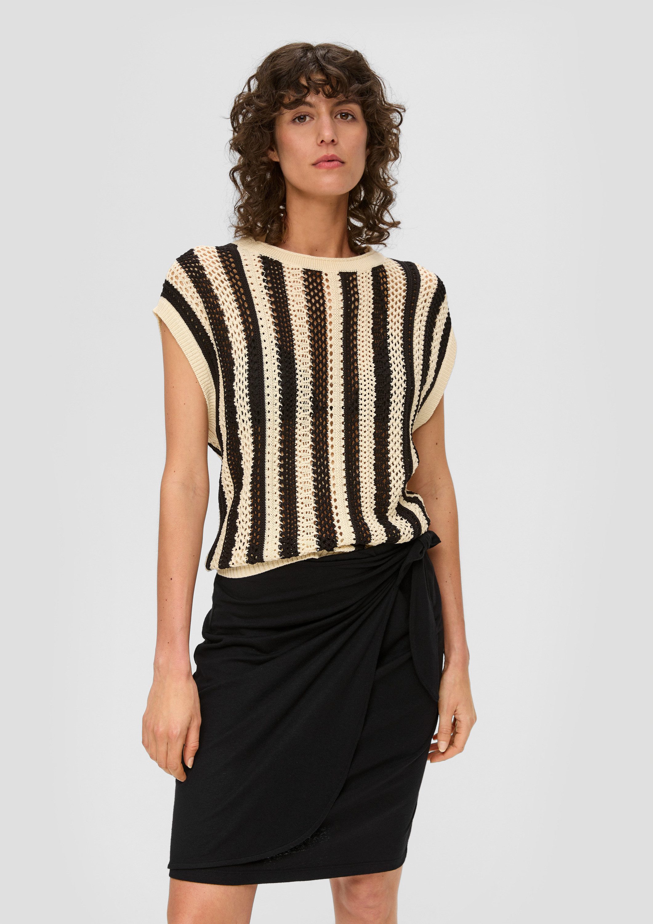 s.Oliver Minirock Rock Enganliegender Jerseyrock in Wickeloptik mit elastischem Bund