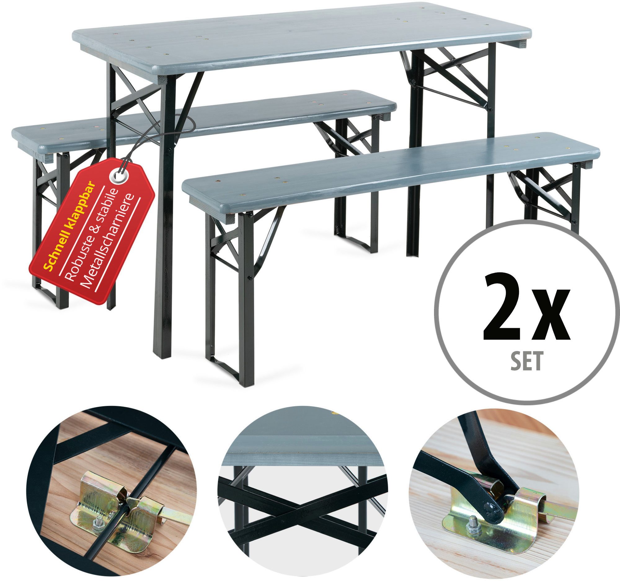Stagecaptain Bierzeltgarnitur Hirschgarten BB-117 Sitzgarnitur 117 günstig online kaufen