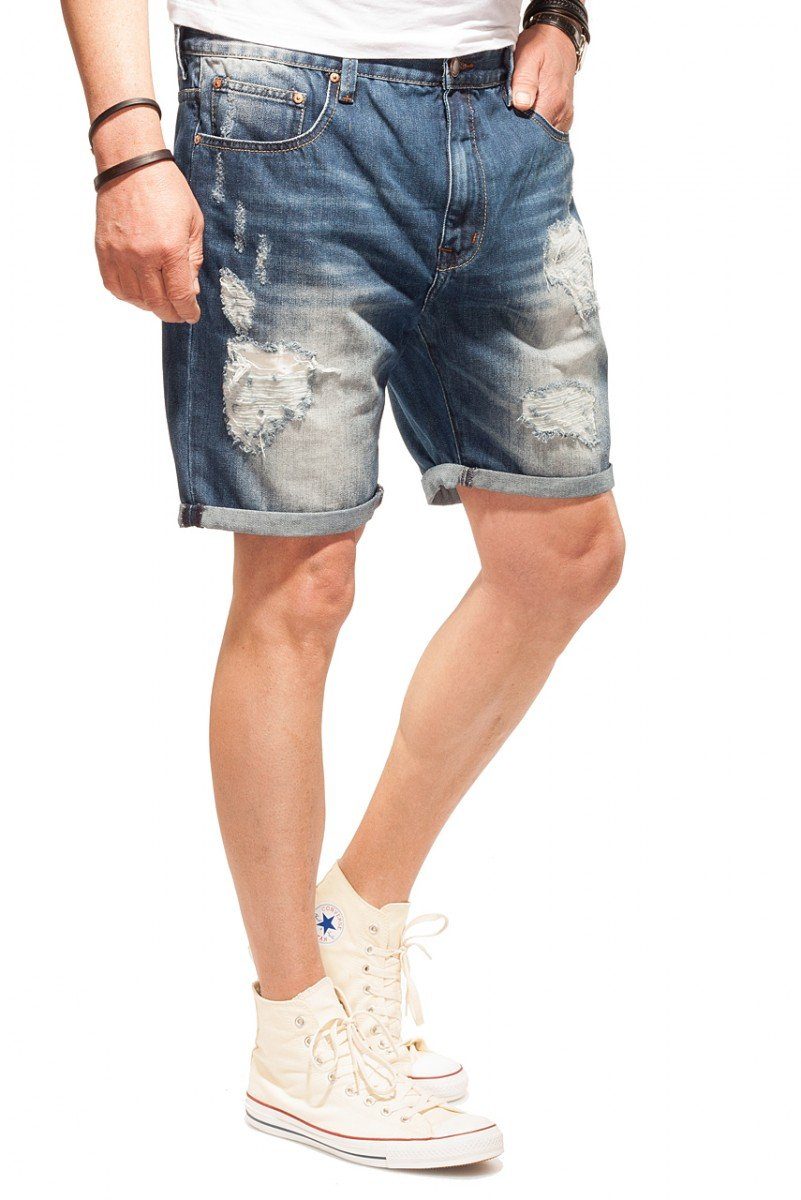 Look Shine im Shorts Original kurze Jeansshorts Used