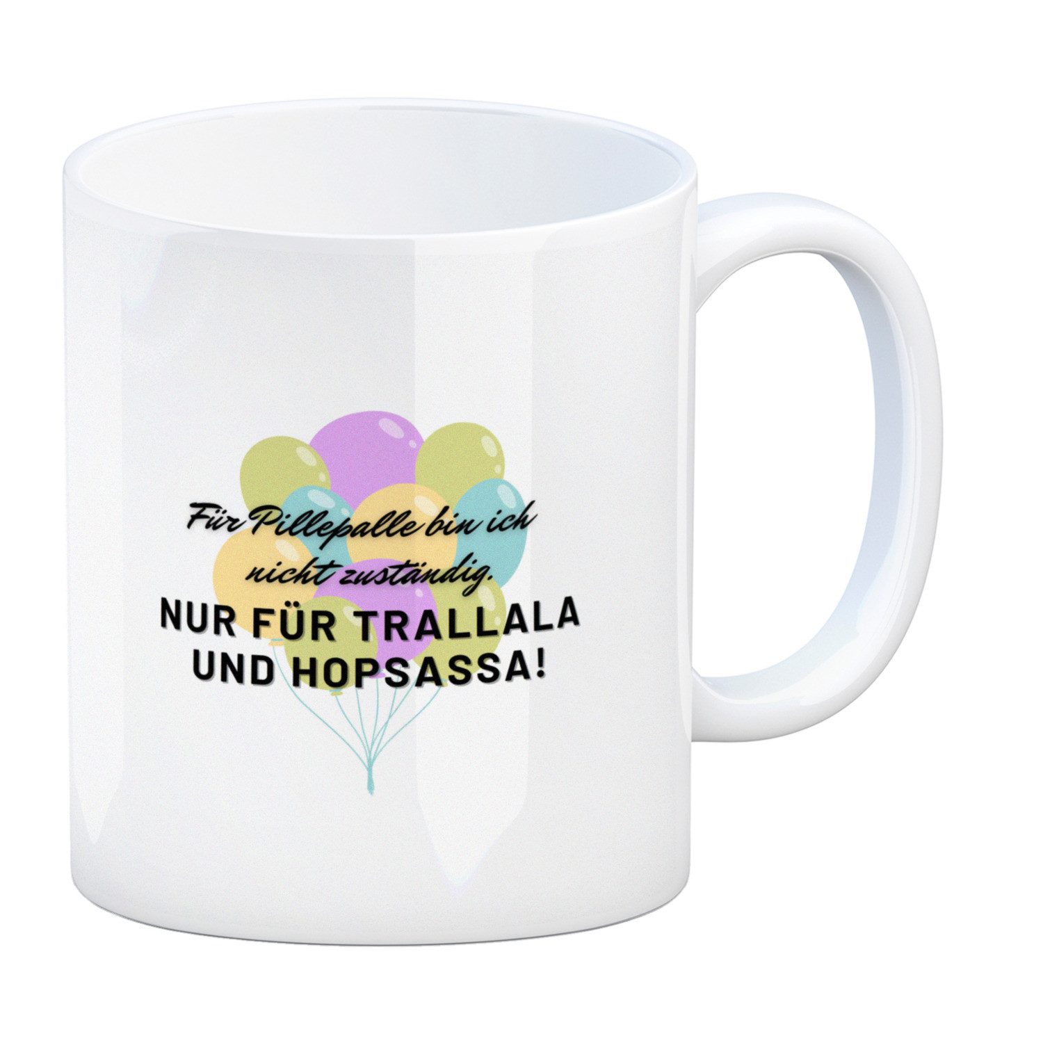 Tasse Pillepalle Kaffeebecher mit Ballons und Spruch