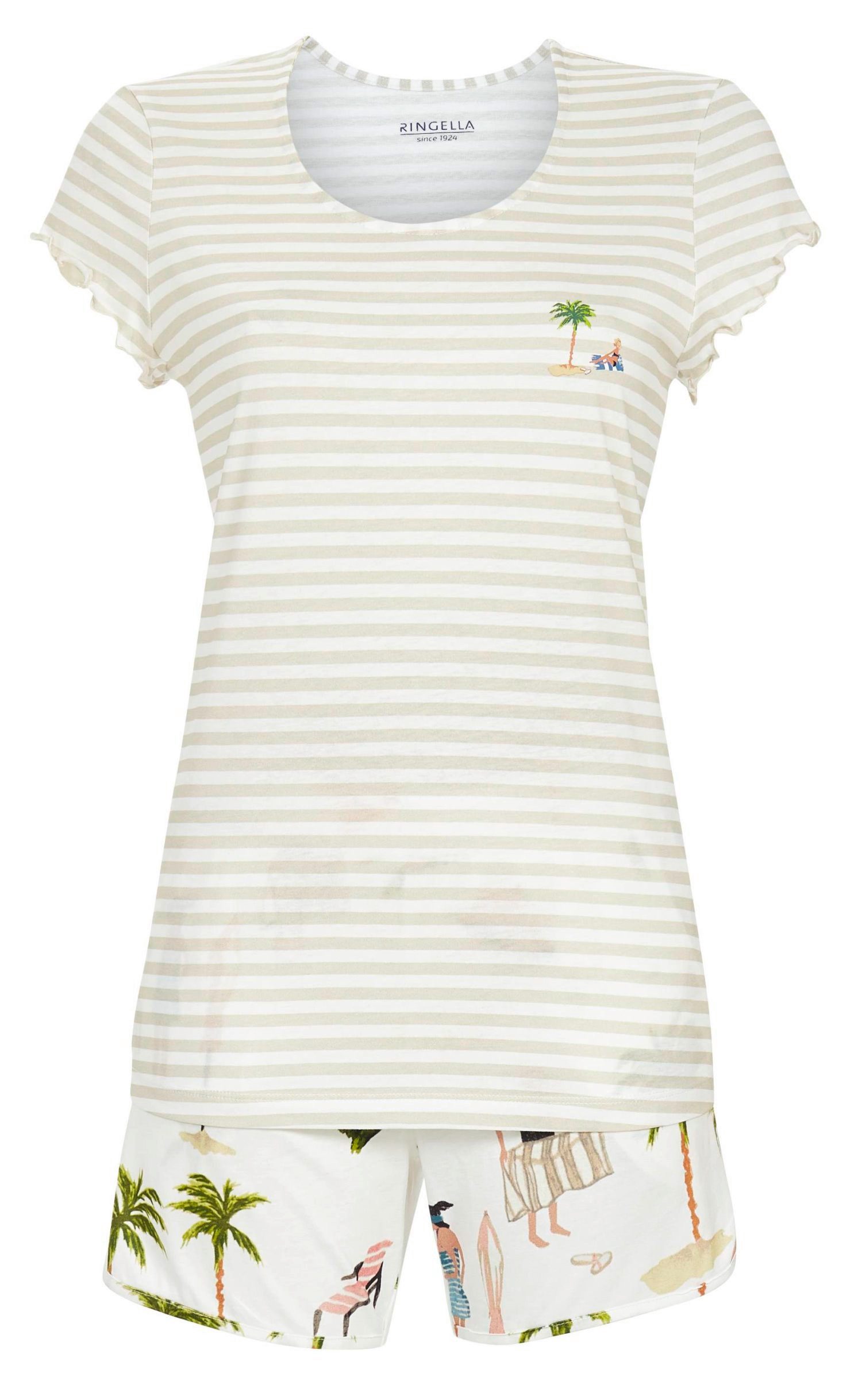 Ringella Shorty Damen Pyjama Schlafanzug kurz (2 tlg) Modisches Design günstig online kaufen