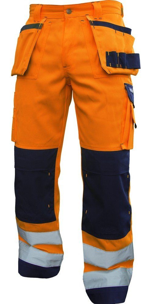Glasgow und Arbeitshose mit Holstertaschen Kniepolstertaschen Dassy Warnschutzhose (1-tlg)