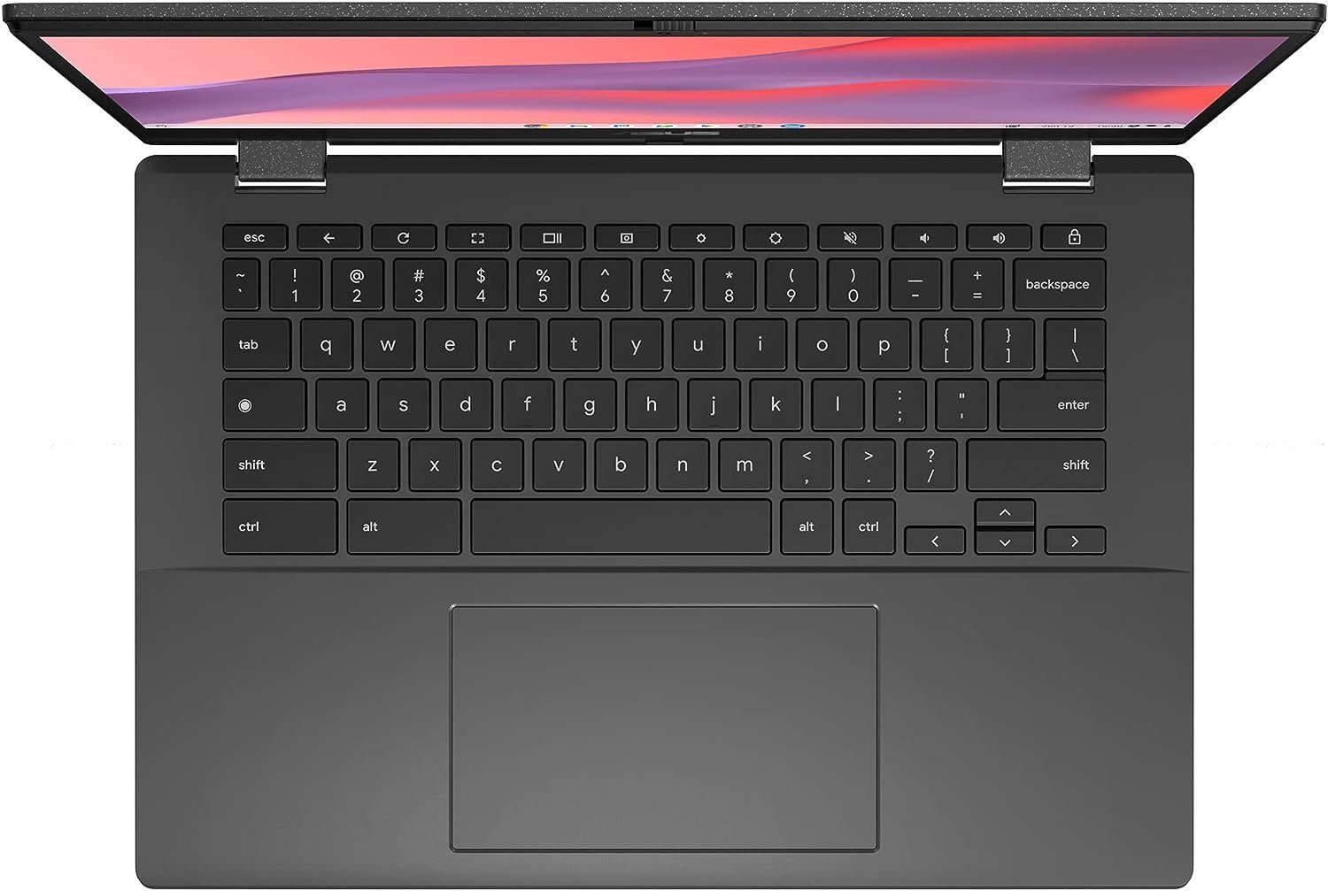 Asus Flip 14 Convertible Laptop Tablet Touchscreen Touch Full HD 8 GB RAM Chromebook (35,6 cm/14 Zoll, MediaTek Kompanio 520, ARM G52 MC2, 128 GB SSD, TUSI-2.0-Stift, Touch Display, 360°-Scharnier, Webcam-Abdeckung)