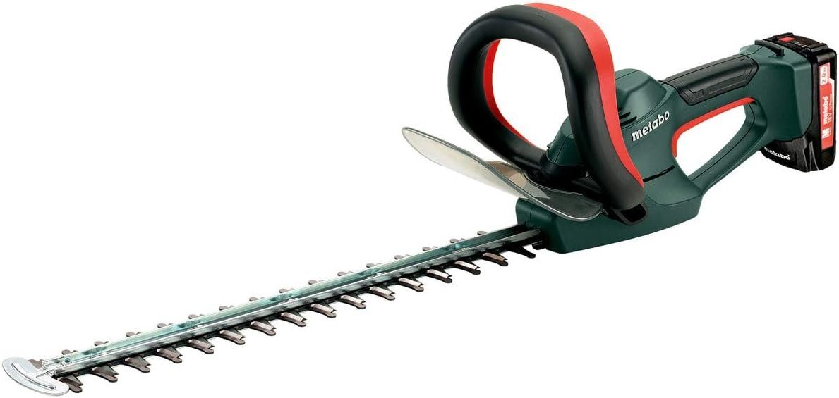 metabo Akku-Heckenschere Akku-Heckenschere AHS 18-45 V • 18V 1x2Ah Li-Ion + ASC 55, (600466860, 600466860), Schnittlänge 43cm