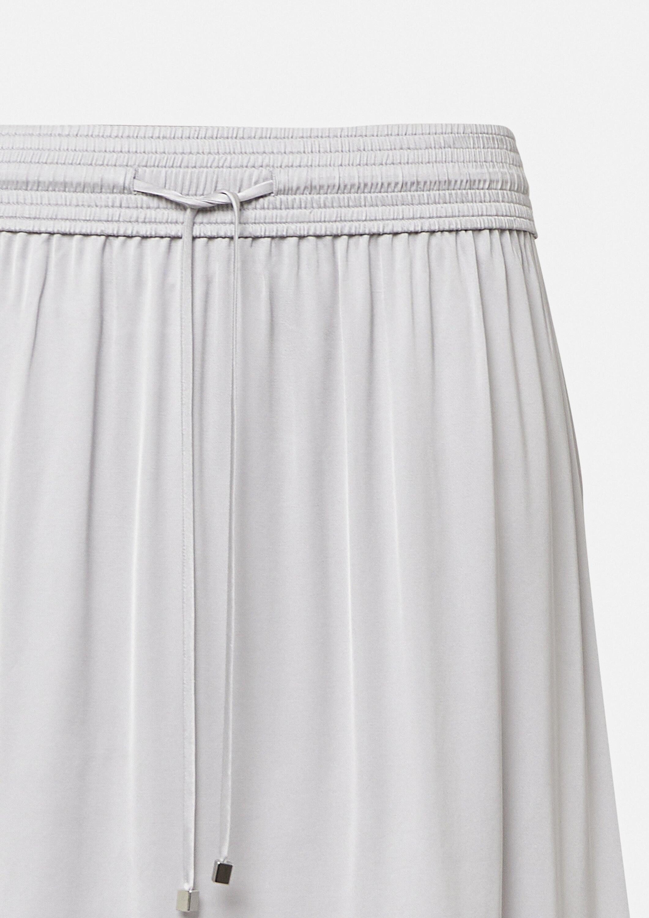 comma Midirock Rock Midirock aus Satin mit Elastikbund und Bindeband