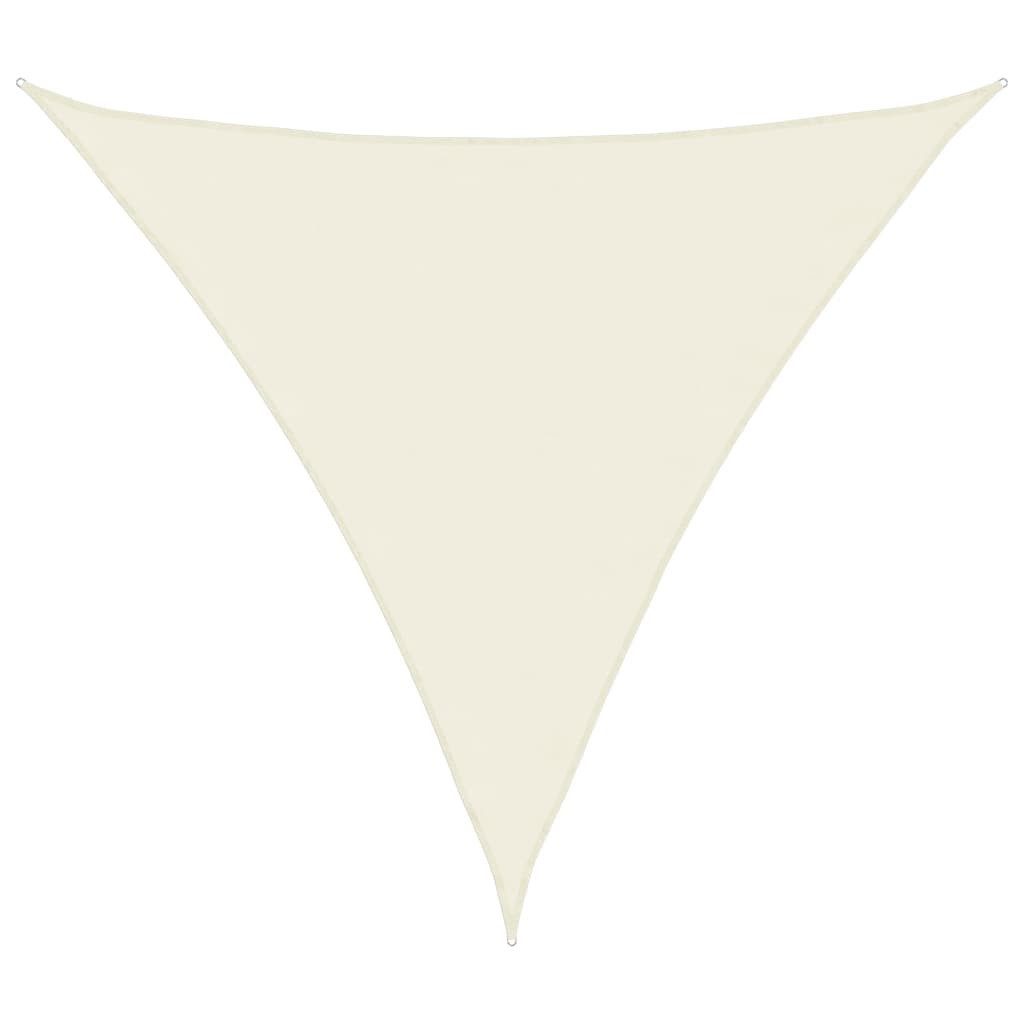 vidaXL Sonnensegel Sonnensegel Oxford-Gewebe Dreieckig 4x4x4 m Creme, (1-tlg)