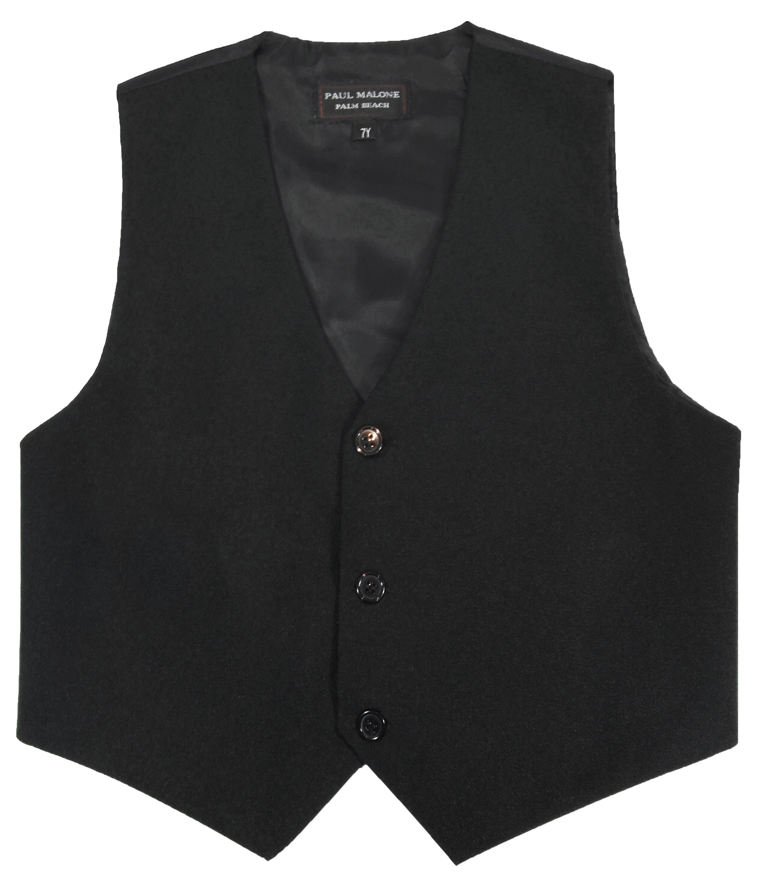 Paul Malone Anzugweste Elegante Jungenweste Anzug Weste für Jungs schwarz Kinderweste-KA20, Gr. 86