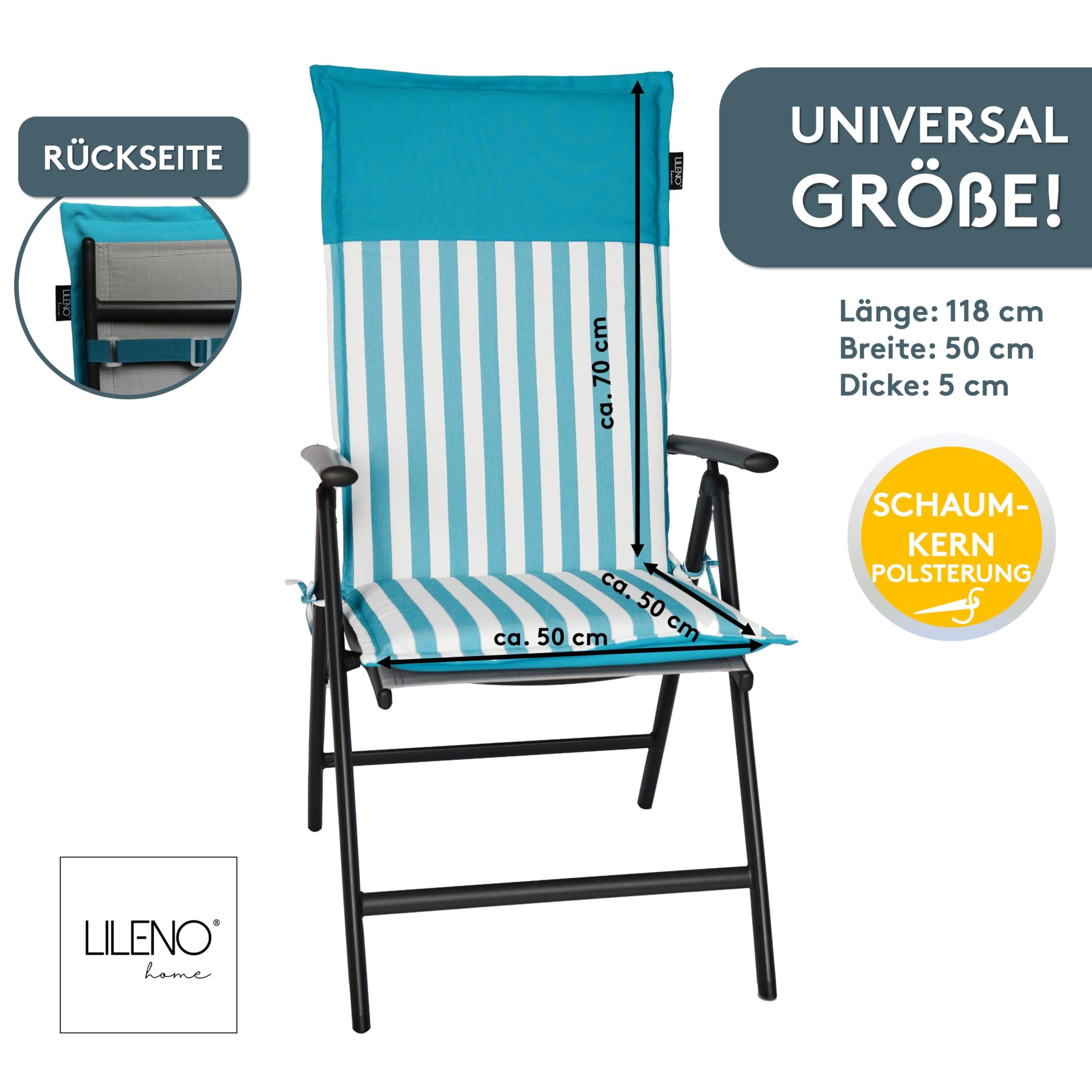 LILENO HOME Hochlehnerauflage Gartenstuhl Auflage, bequeme günstig online kaufen