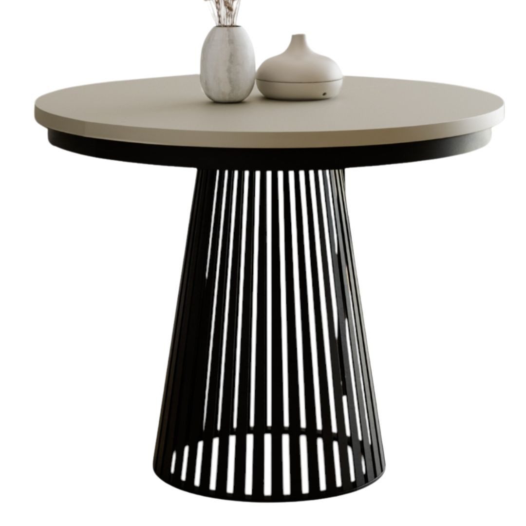 Compleo Esstisch Rund, Säulengestell mit Rillenstruktur DAST (TOPSELLER), A günstig online kaufen