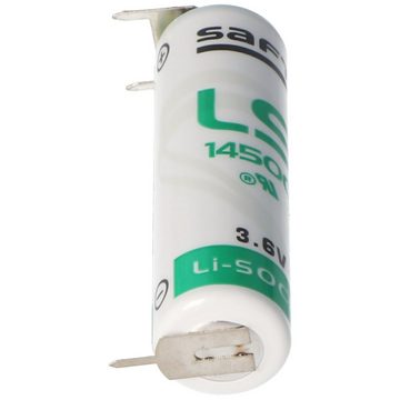 Saft Saft LS14500 AA Ltihium Batterie 3,6 Volt mit Printanschluss, LS14500 Batterie, (3,6 V)