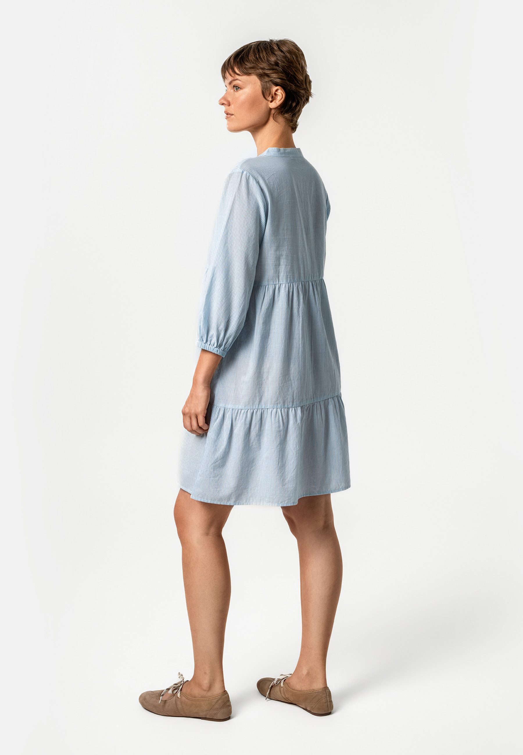 LIVING CRAFTS Hemdblusenkleid AGLAIA GOTS zertifiziert