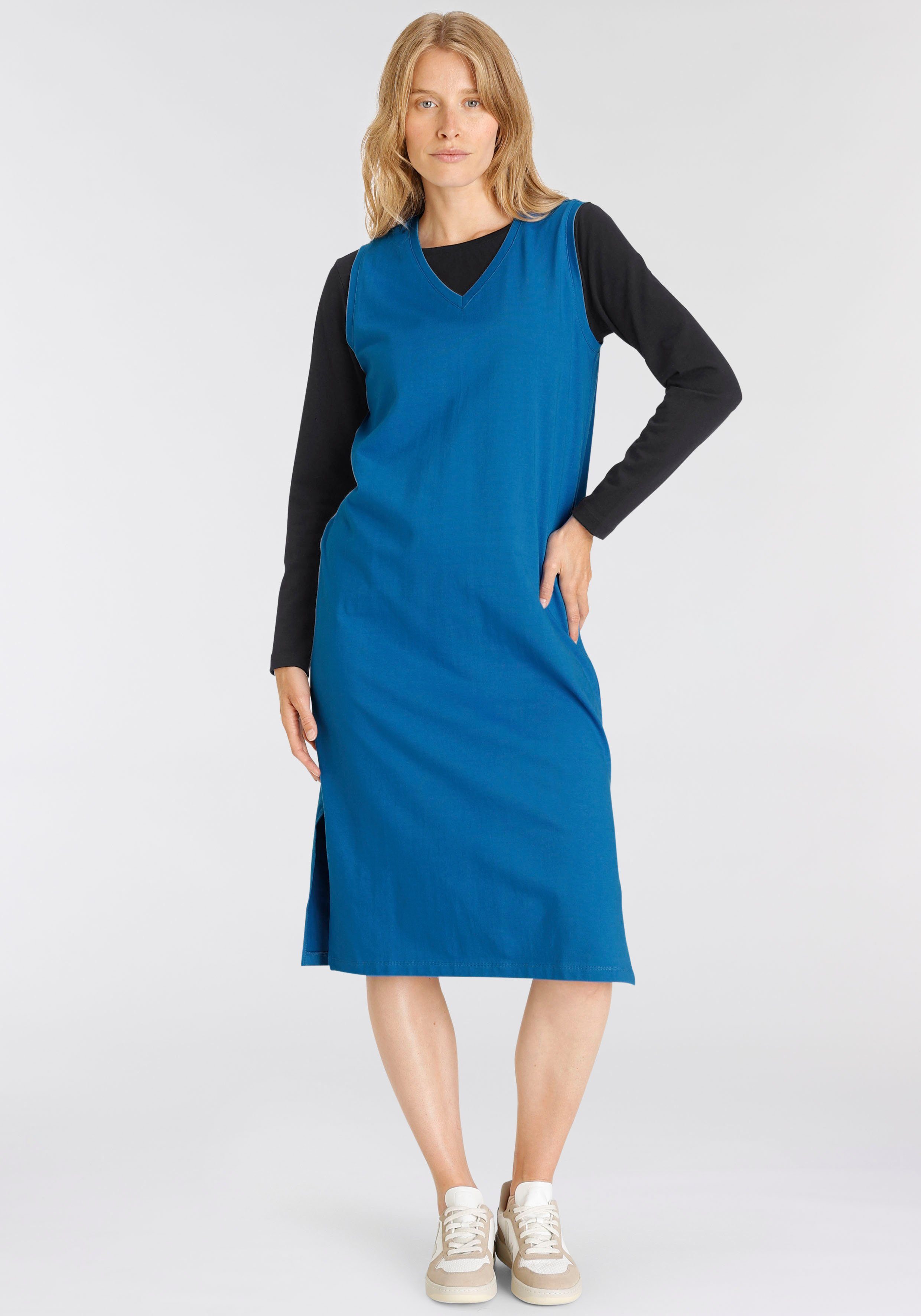 Blau OTTO products zertifiziert Azur COLLECTION Jerseykleid -CIRCULAR GOTS