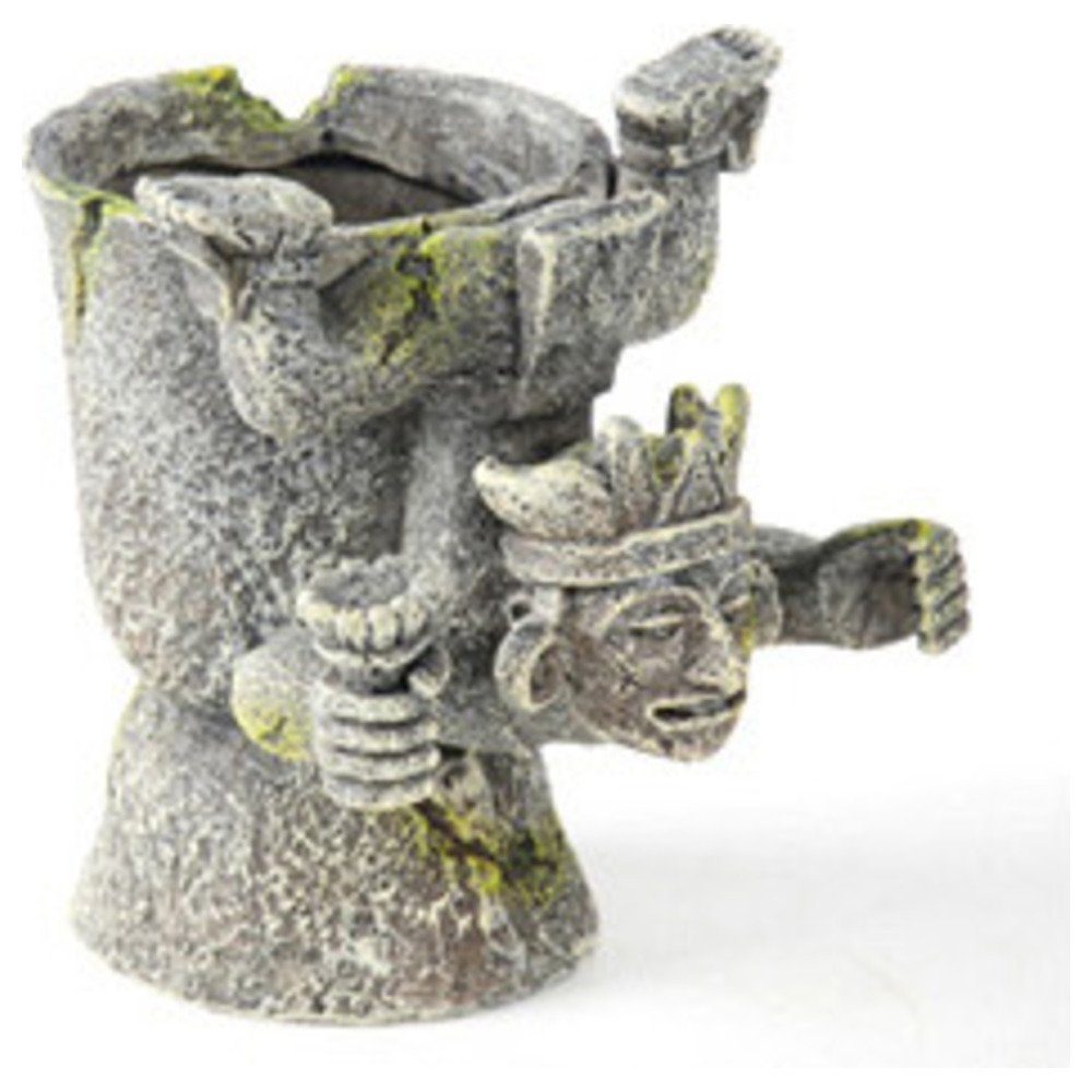 Aquariendeko Aquariumdekoration Aztekischer Gral