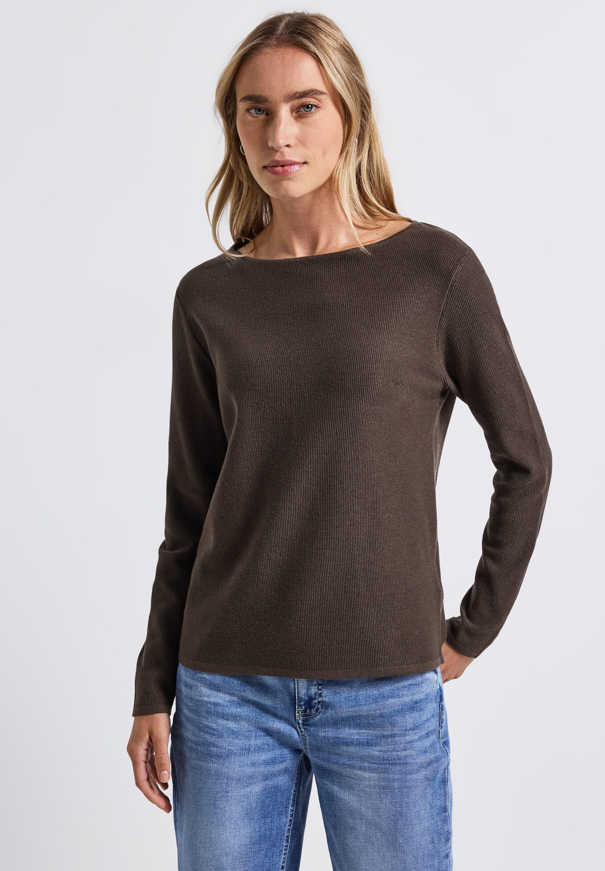 STREET ONE Strickpullover mit U-Boot-Ausschnitt günstig online kaufen
