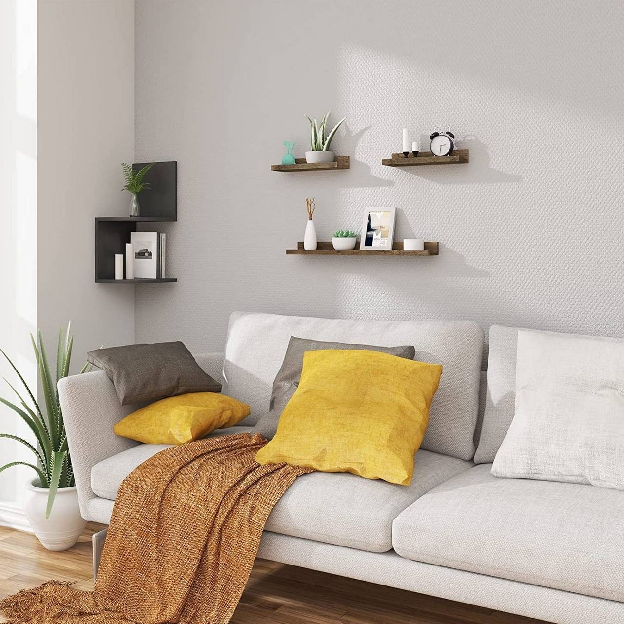 Woltu Wandregal, 3-tlg., Schweberegale Bilderleiste, Vintage Fotohalter Bra günstig online kaufen