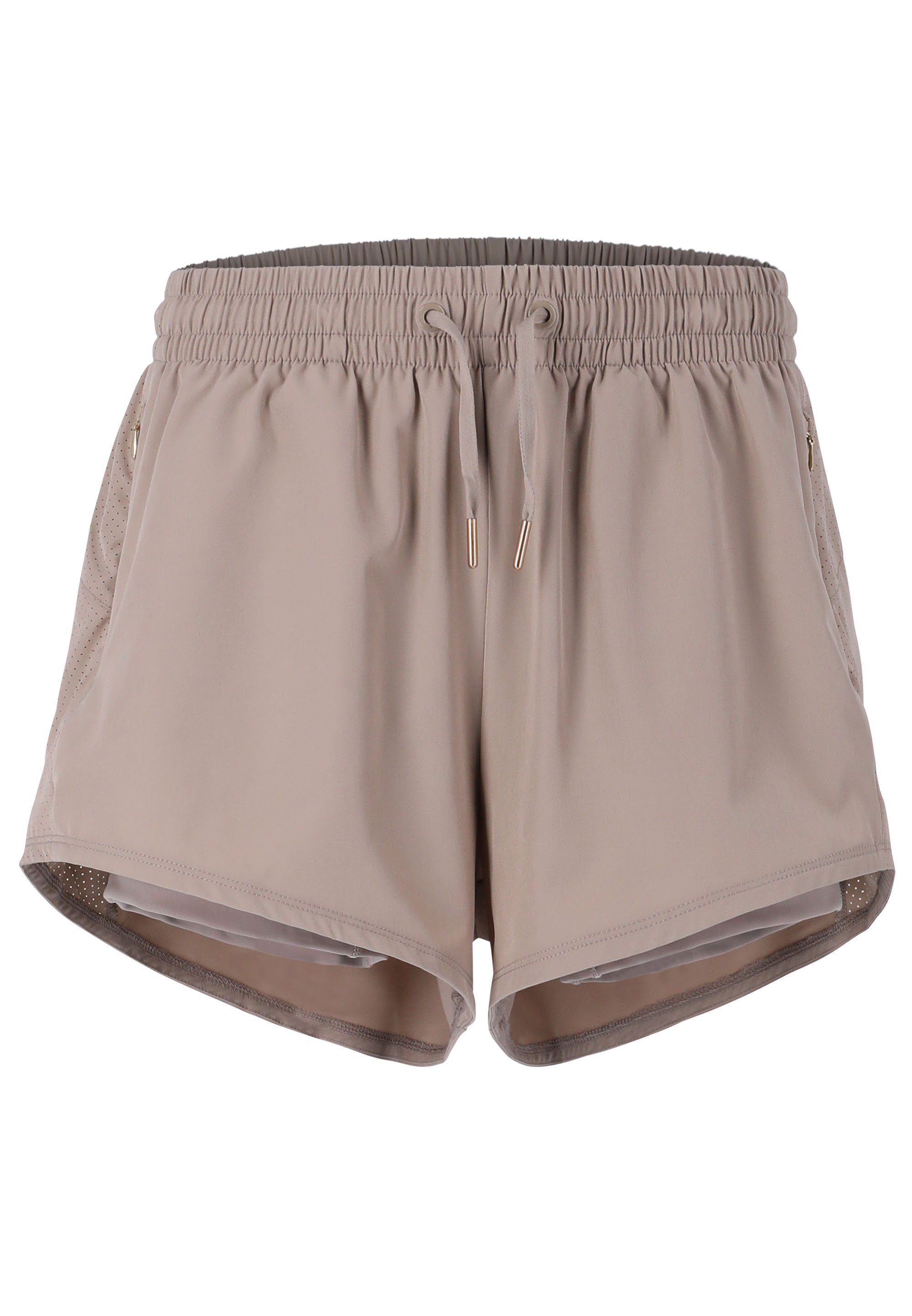 ENDURANCE praktischen mit Eslaire beige Taschen Shorts