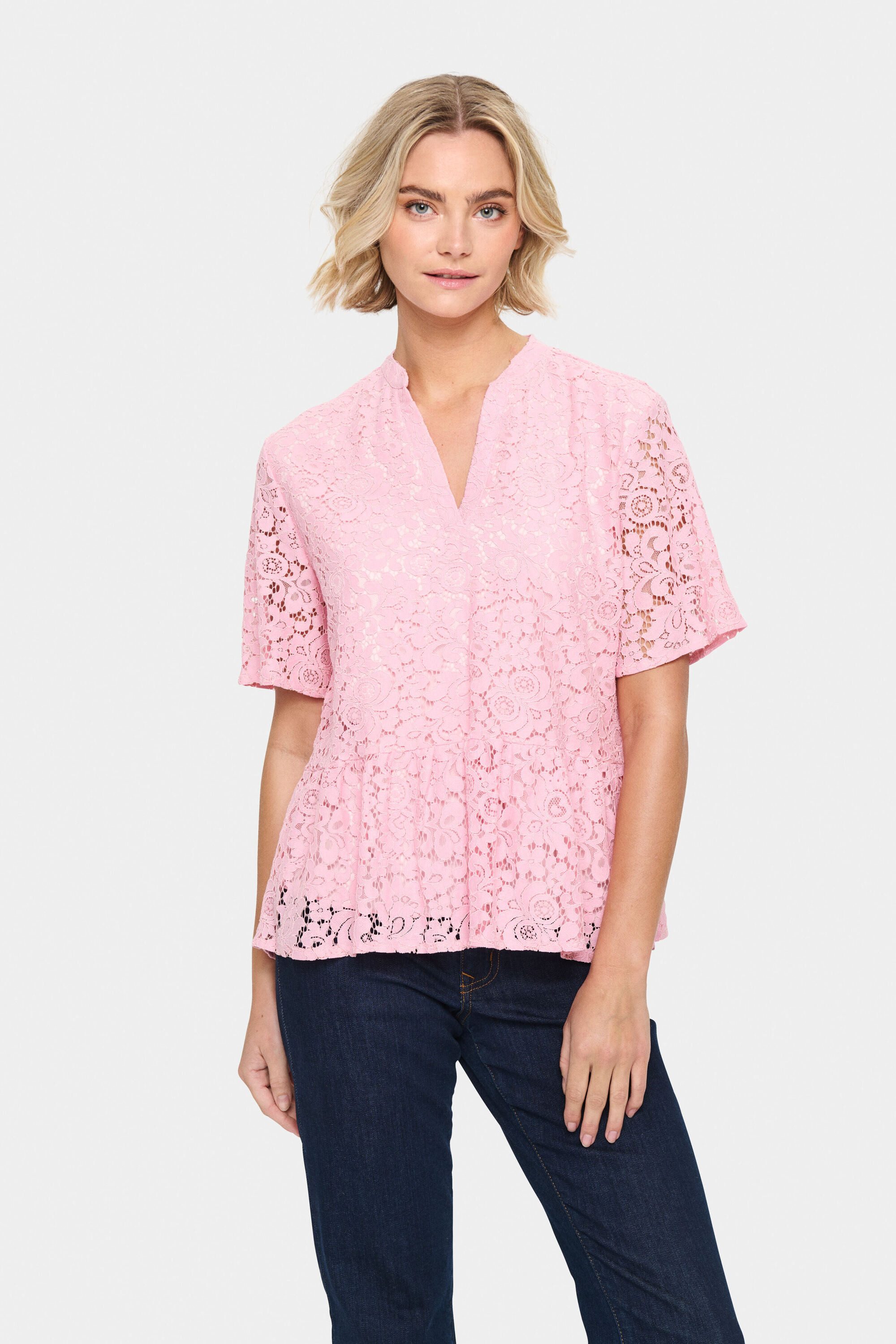 Saint Tropez Kurzarmbluse Kurzarm-Bluse ZannaSZ günstig online kaufen