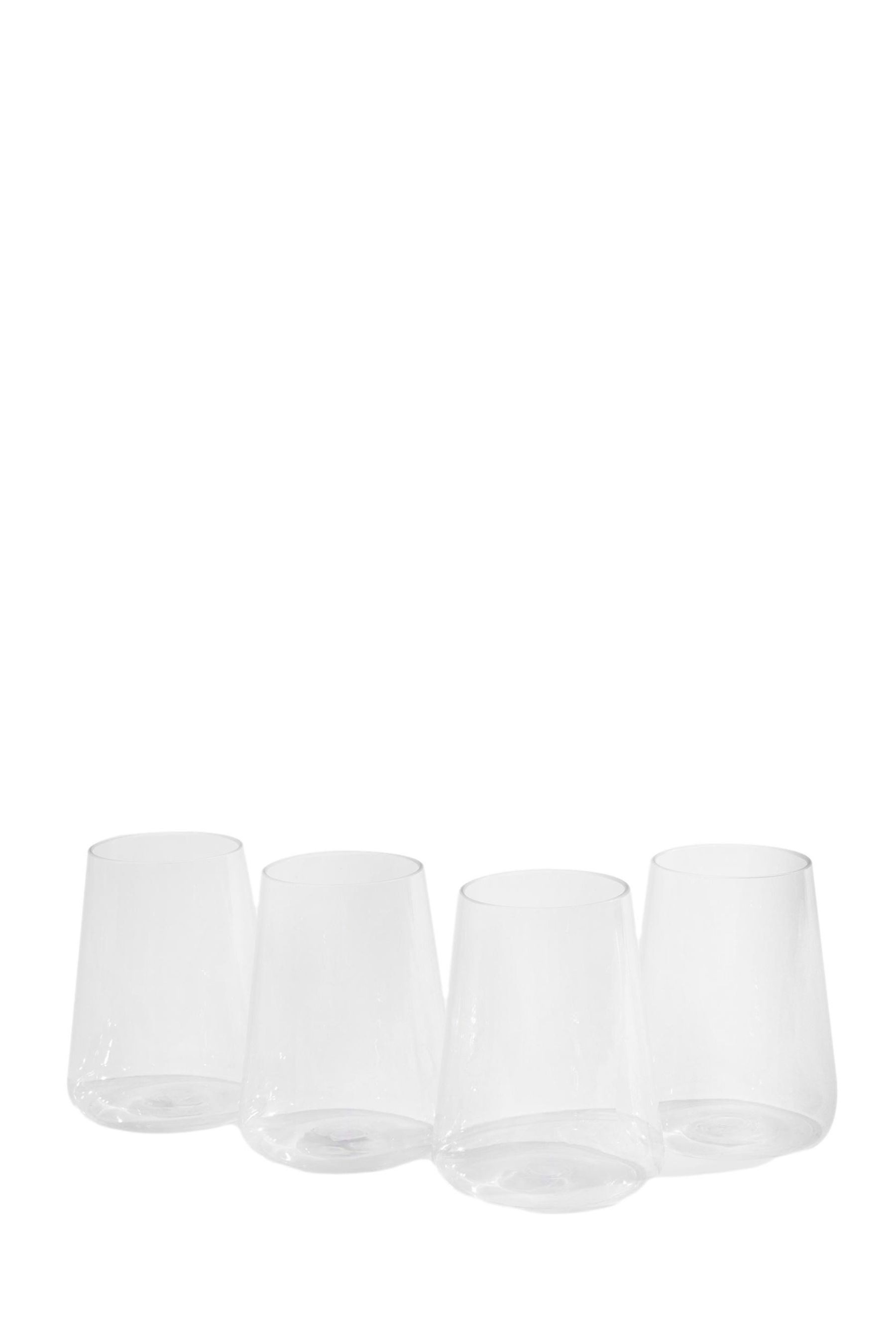 Tumbler-Glas Eckige Picknickgläser aus Plastik, 4er-Set