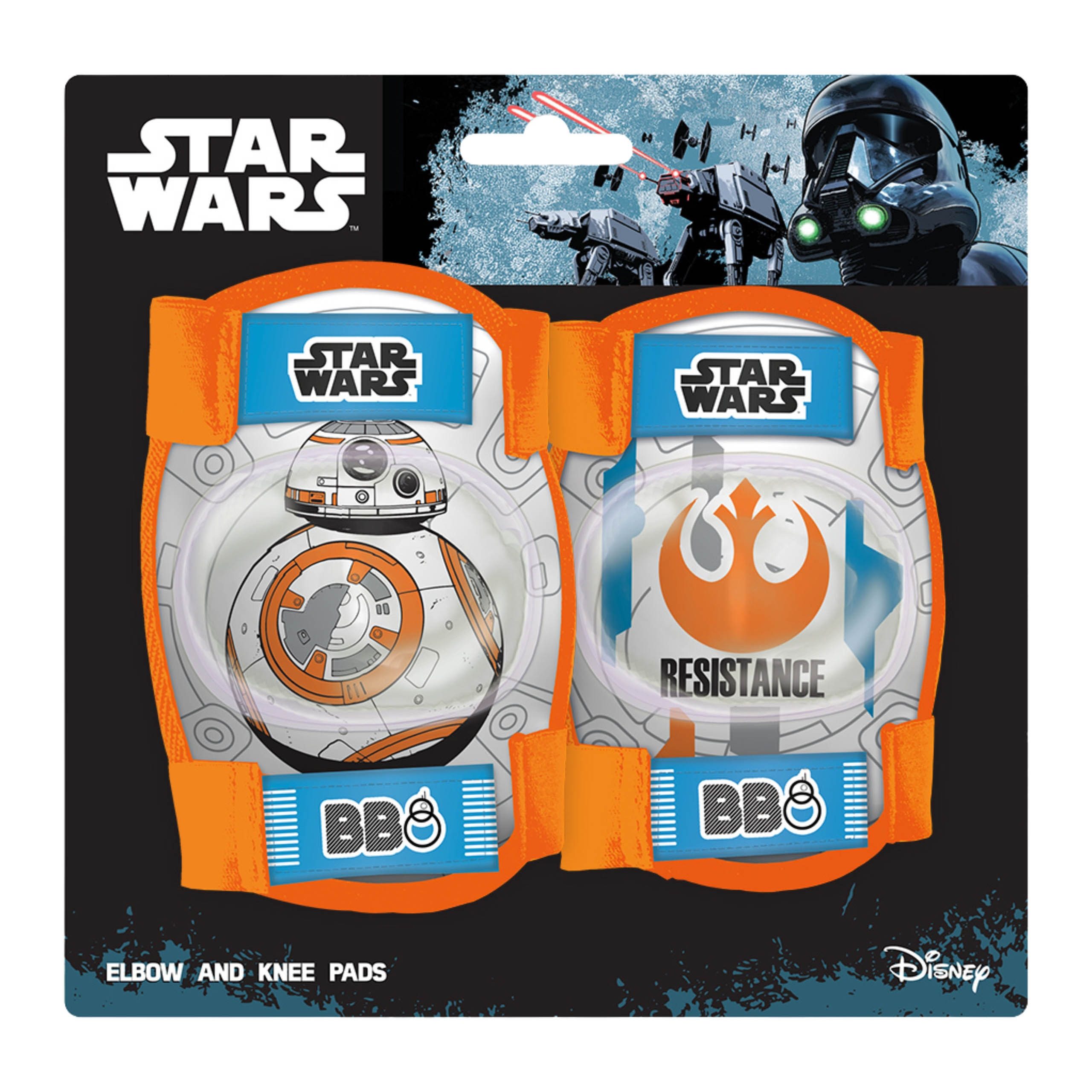 Star Wars Protektoren-Set STAR WARS BB8 Knie- und Ellbogenschützer für Kinder Fahrrad Roller – Bild 3 von 5
