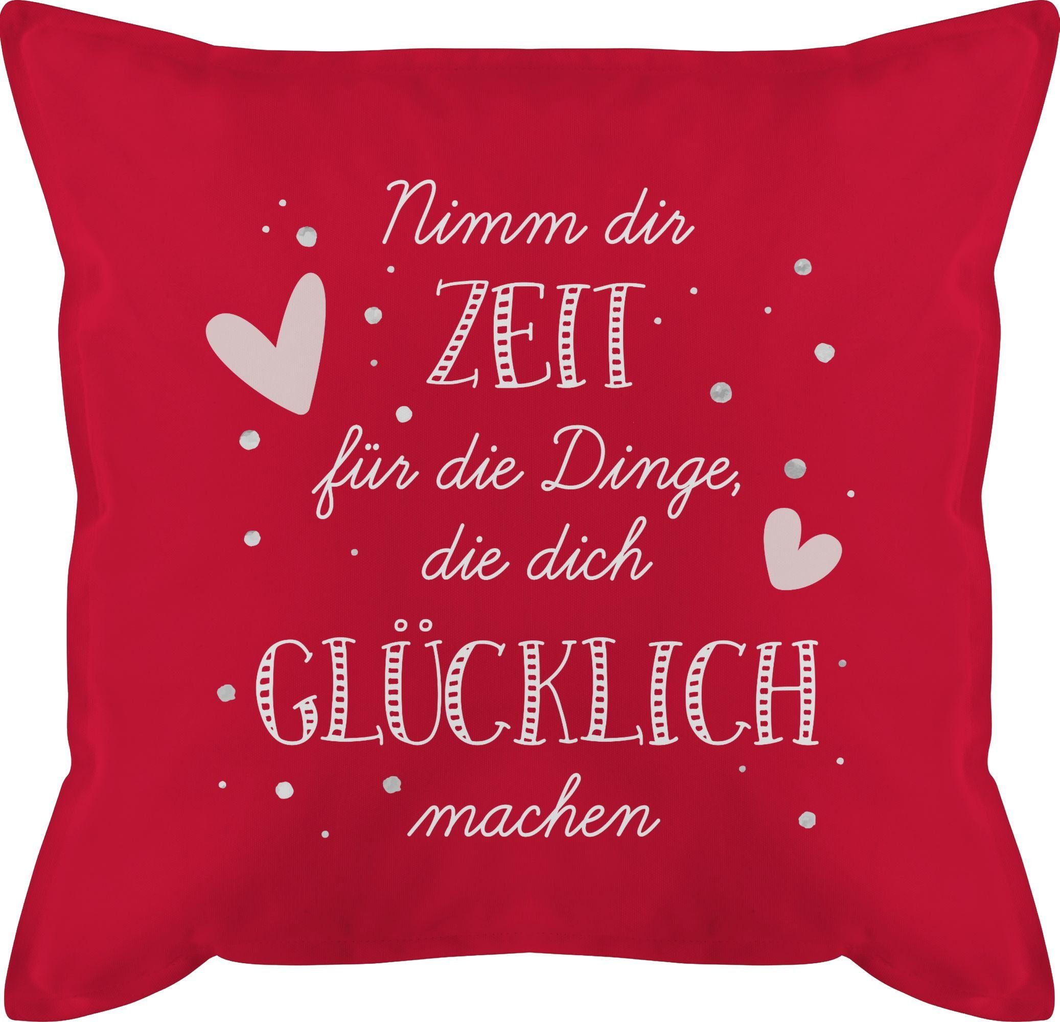 Shirtracer Dekokissen Nimm dir Zeit für die Dinge