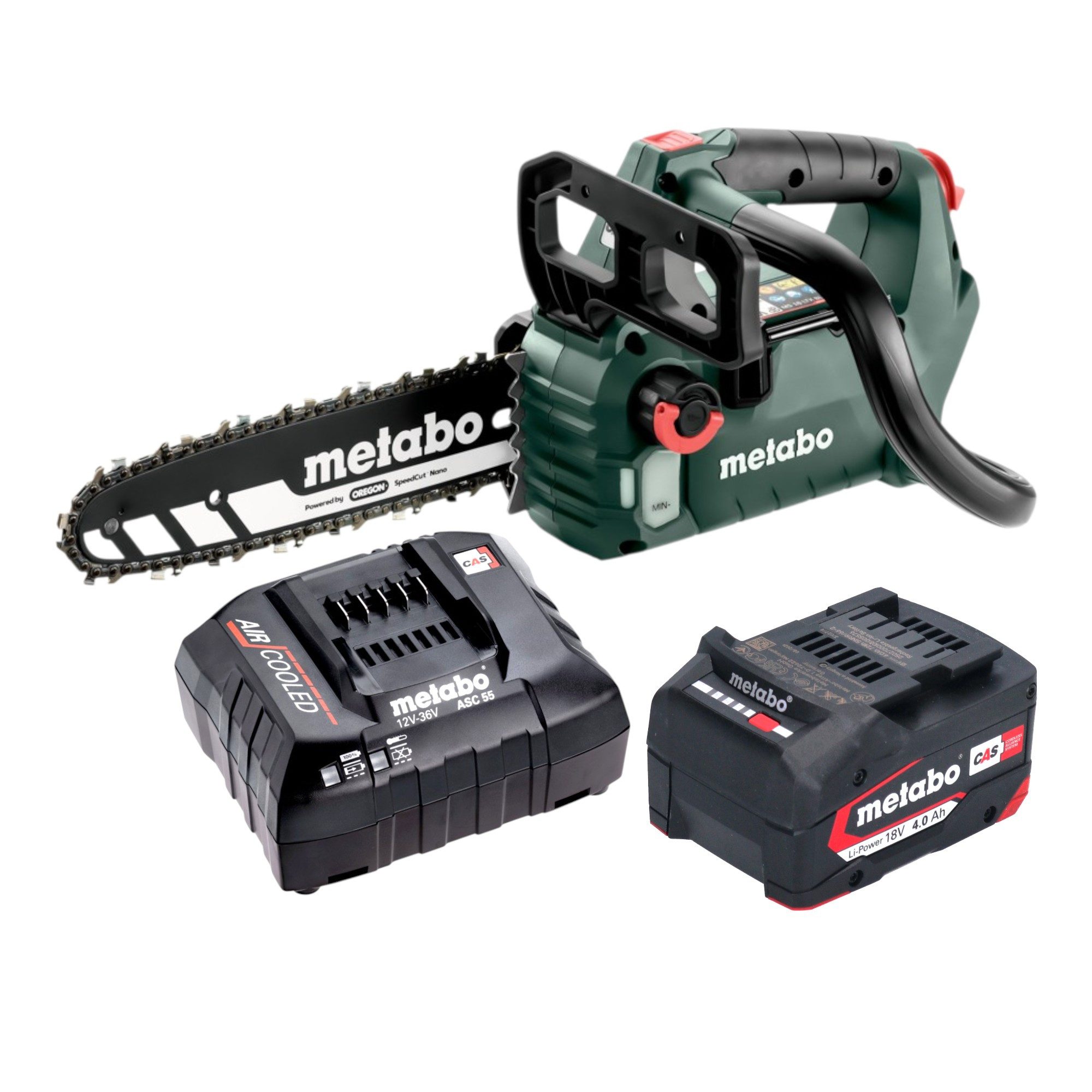 metabo Akku-Kettensäge MS 18 LTX BL 25 Akku Kettensäge 18 V 25 cm Brushless + 1x Akku 4,0 Ah