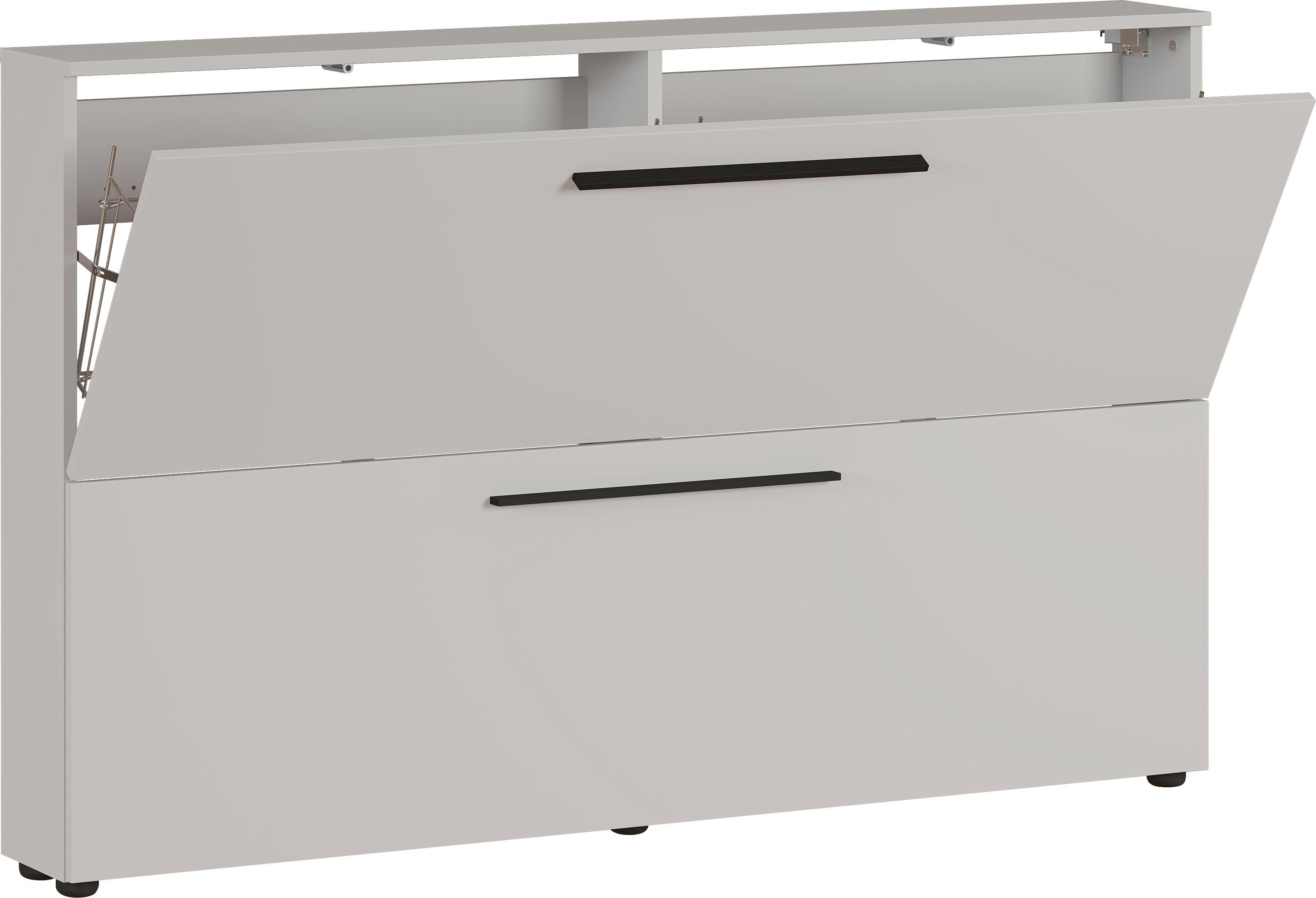 GERMANIA Schuhschrank Utah Schuhschrank in 2 Breiten, mit 2 oder 3 Klappen Tiefe 19cm, ideal für schmale Flure, Metallschuhkörbe, Made in Germany – Bild 4 von 5