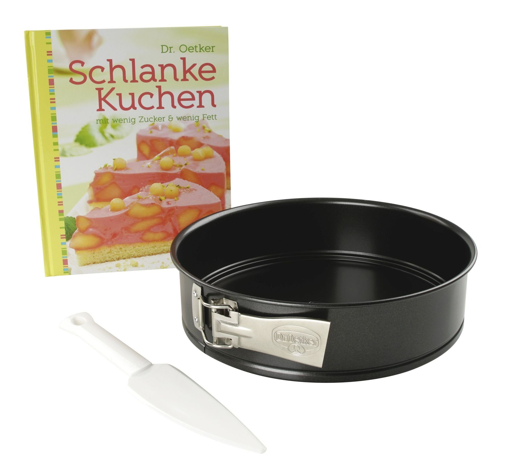 Dr. Oetker Küchenhelfer Springform Springform Rundform Kuchenform 26cm Set mit Backbuch und Löser Dr., (Set bestehend aus Backform, Backbuch und Kuchenlöser)