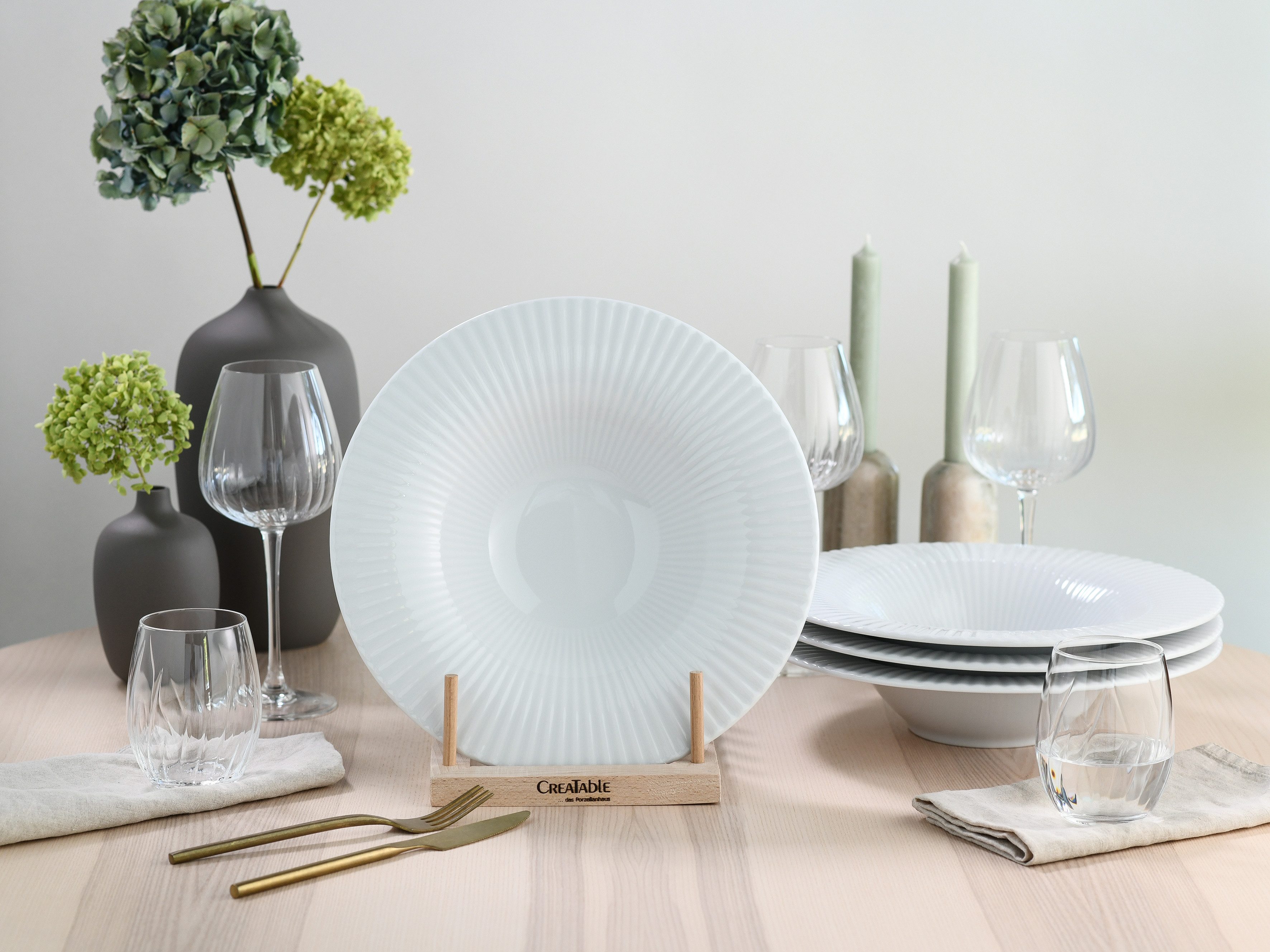 CreaTable Speiseteller Allegra,Teller 30,5 cm, 4-tlg., (4 St), Teller Set, Vielseitig einsetzbar, Klassische Coupeform