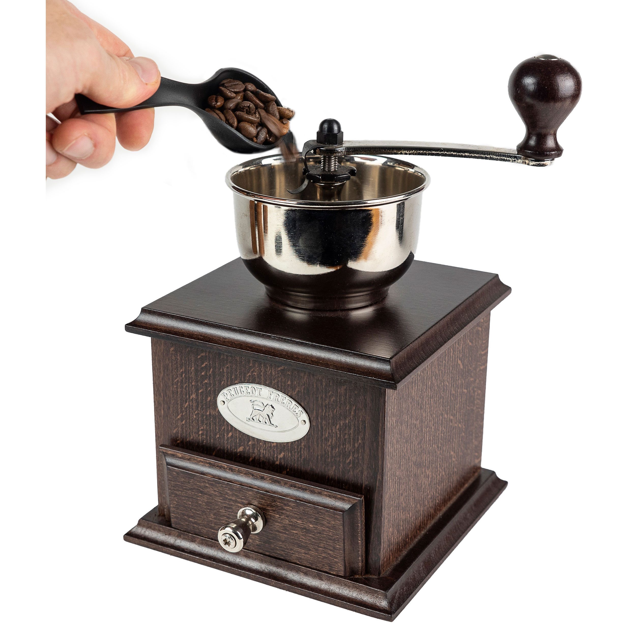 PEUGEOT Kaffeemühle BRÉSIL 21cm Buchenholz Edelstahl Manue