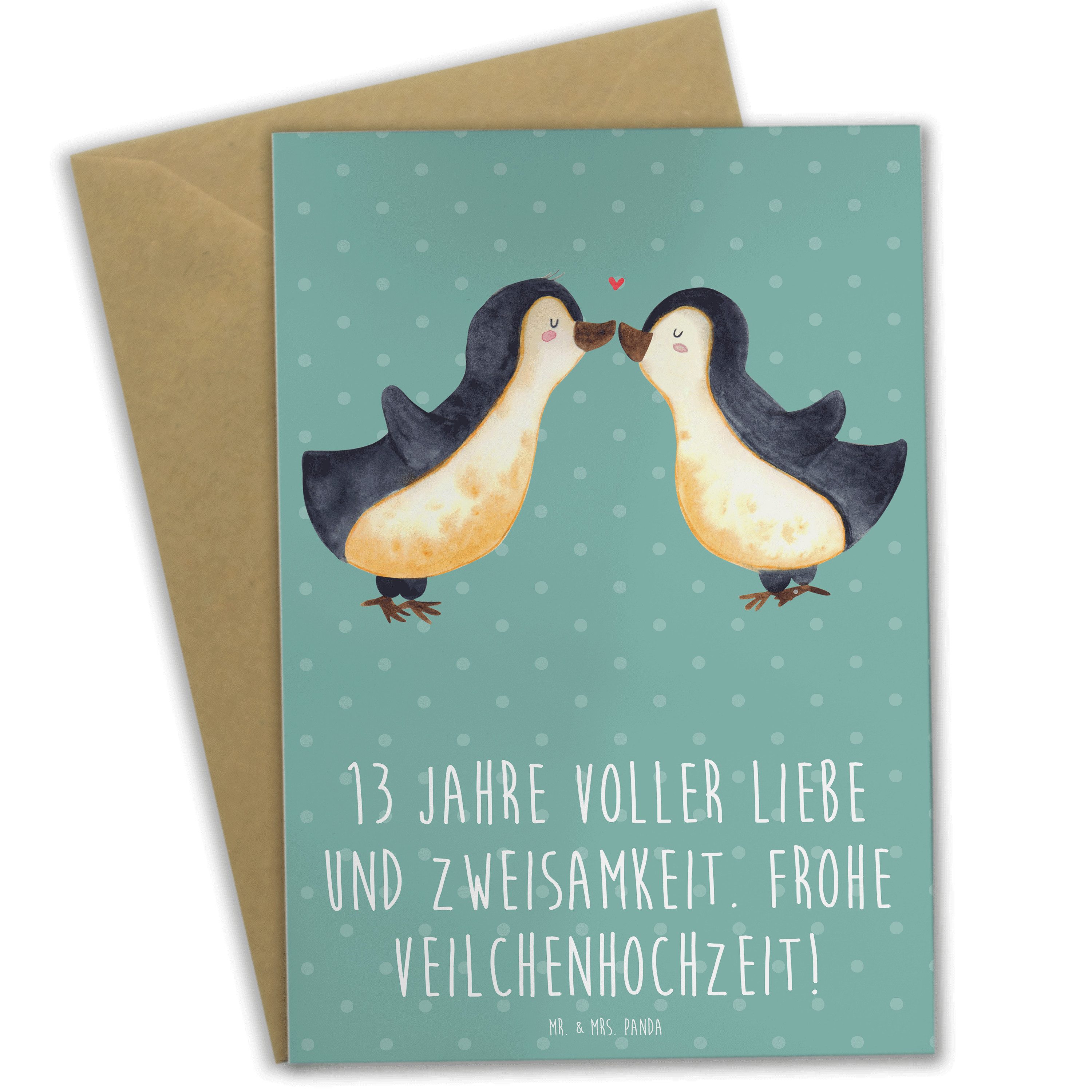 Grußkarte 13. Hochzeitstag Veilchenhochzeit - Meeresbrise - Geschenk, romantisc