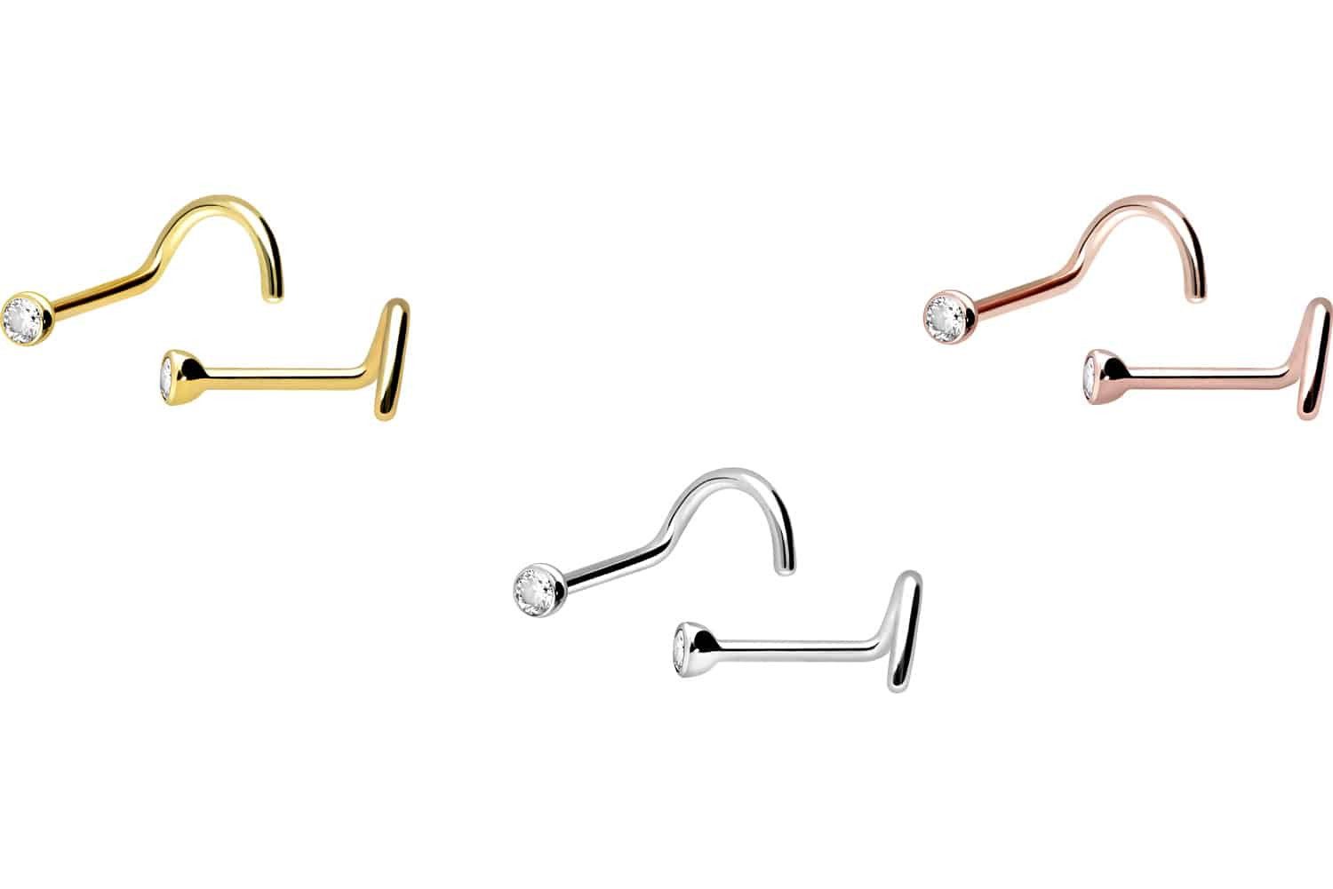 PIERCINGLINE Nasenpiercing 18 Karat Gold Nasenstecker günstig online kaufen
