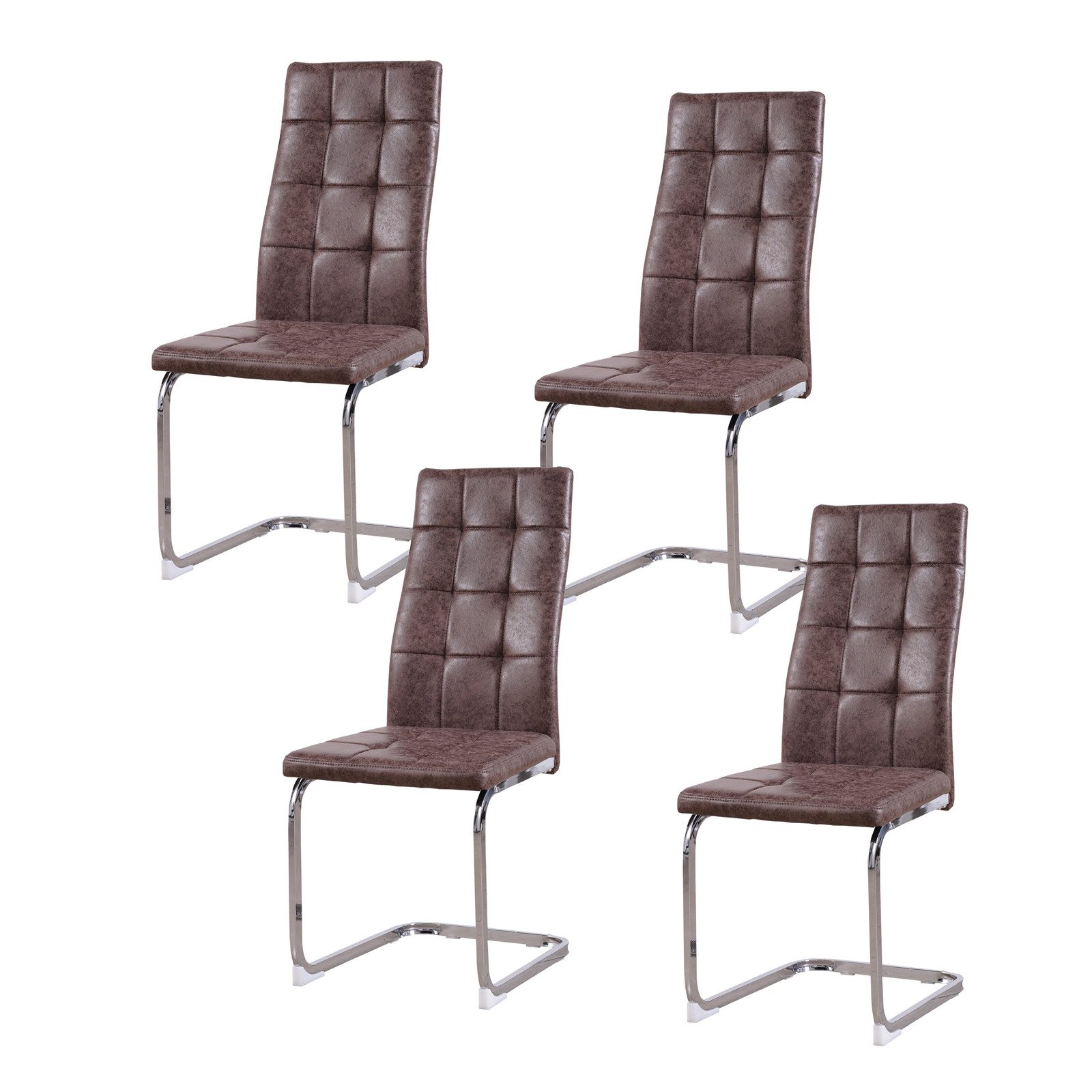 HTI-Living Freischwinger Schwingstuhl Ginny Antikbraun (Set, 4 St), Freischwinger Esszimmerstuhl
