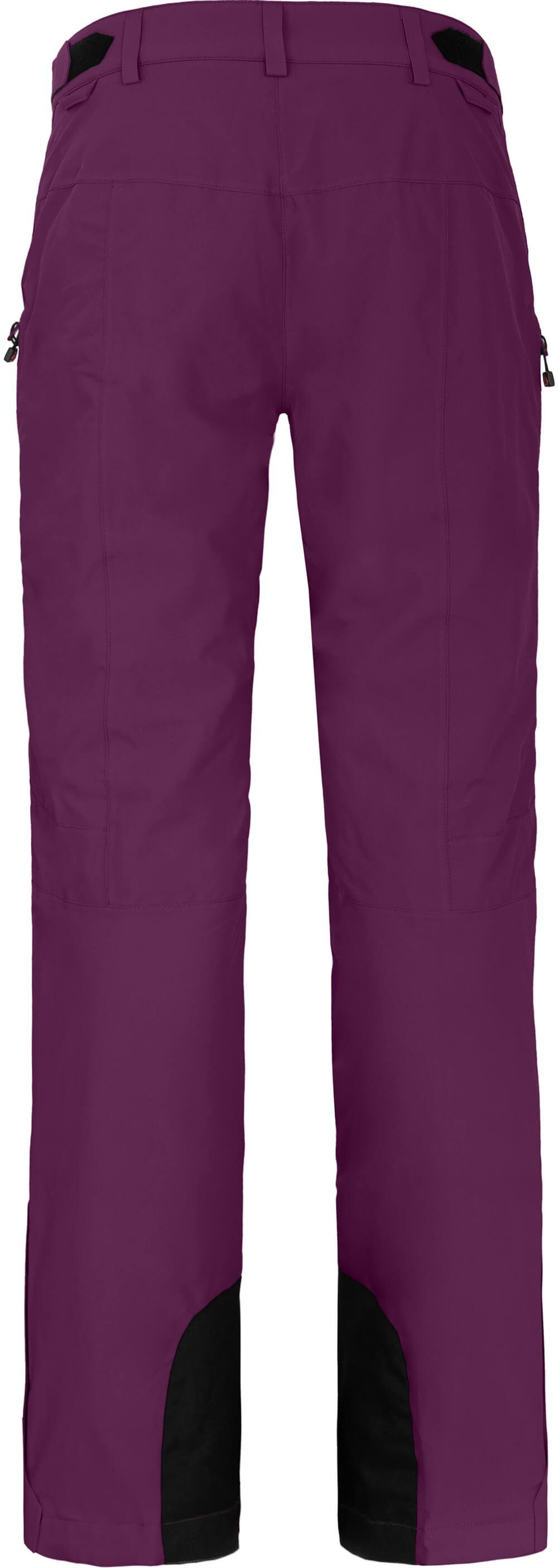 Bergson Skihose Skihose, violett Wassersäule, 20000 mm light unwattiert, Kurzgrößen, Damen dunkel ICE