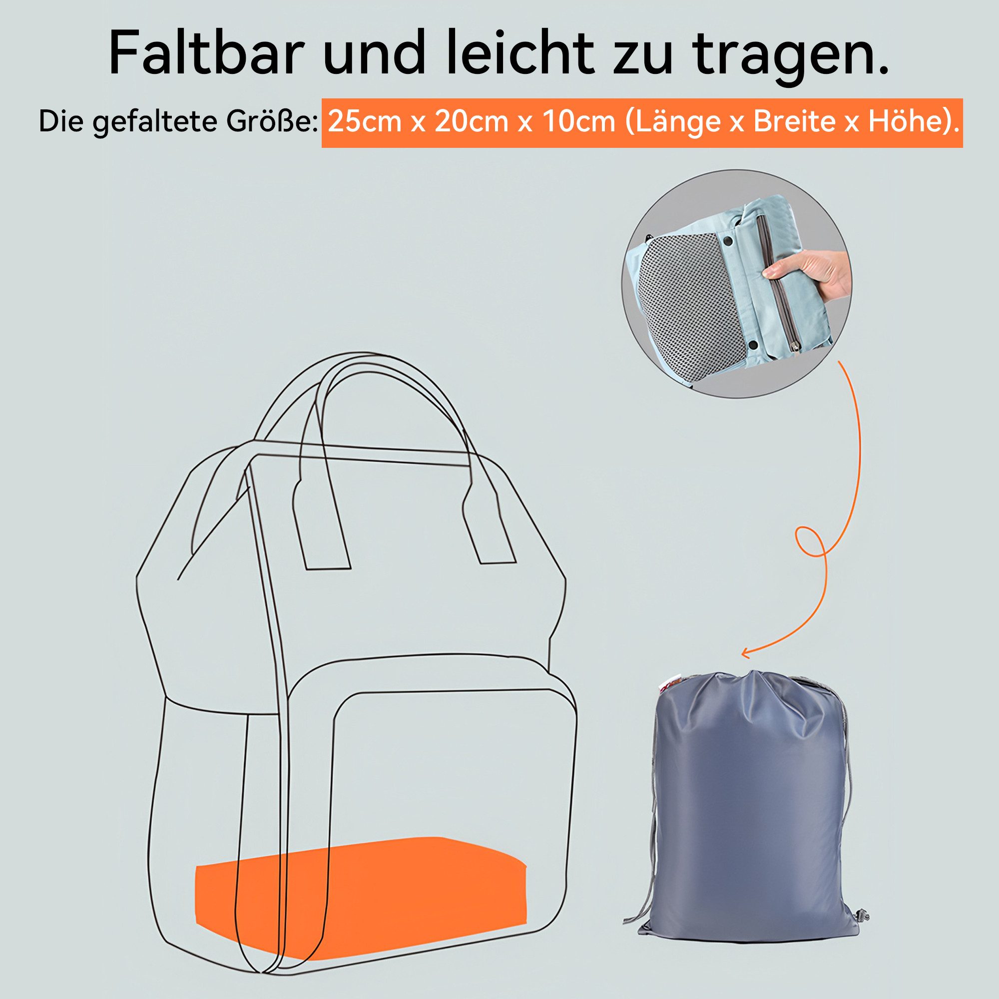 SEHAUSEU Babytrage Bauchtrage baby Rückentrage faltbar mit Tragetasche