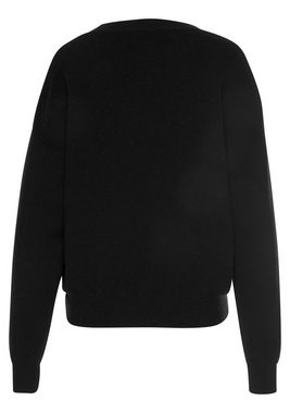 Buffalo Sweater mit Rundhalsausschnitt und Rippbündchen, Loungeanzug