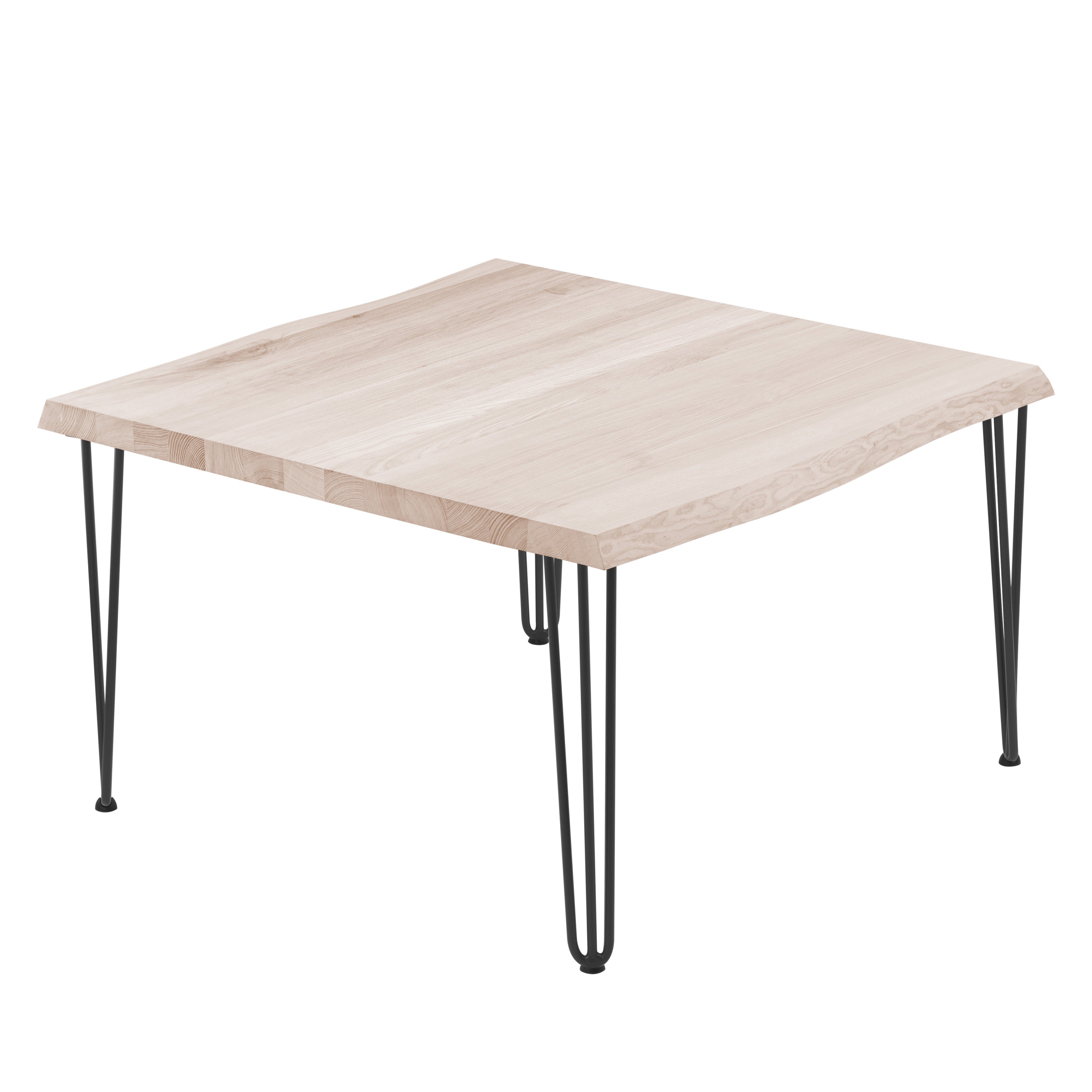 LAMO Manufaktur Baumkantentisch Creative Esstisch Massivholz inkl. Metallgestell (1 Tisch), Baumkante massiv