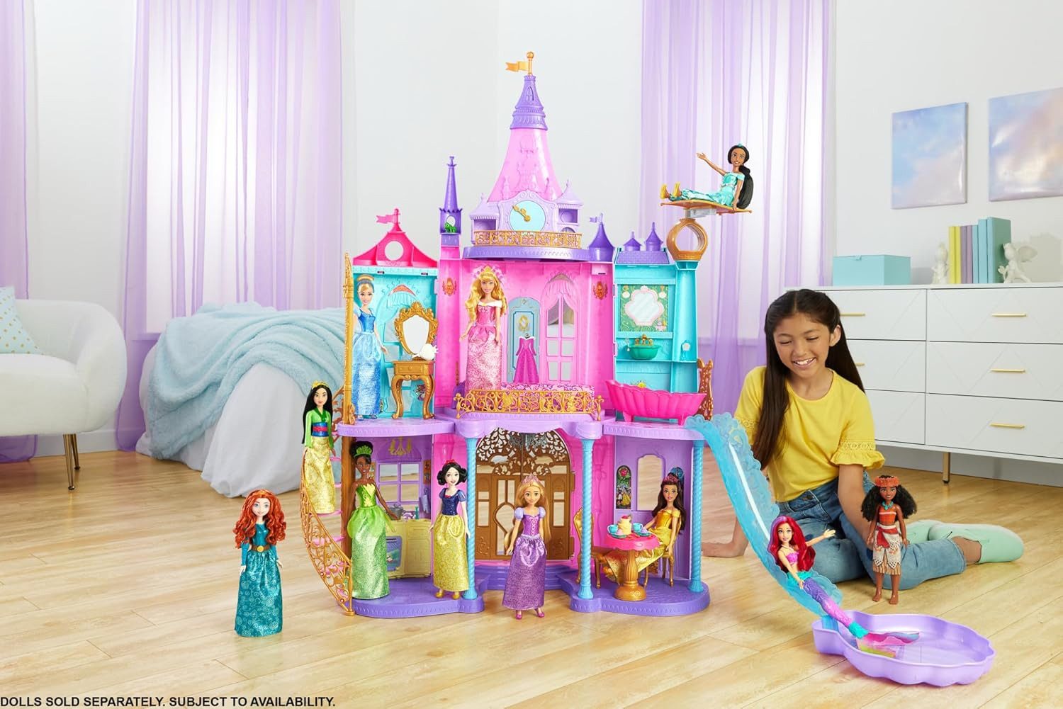 Mattel® Puppenhaus Mattel Disney Prinzessin Puppenhaus, Magisches Schloss HLW29