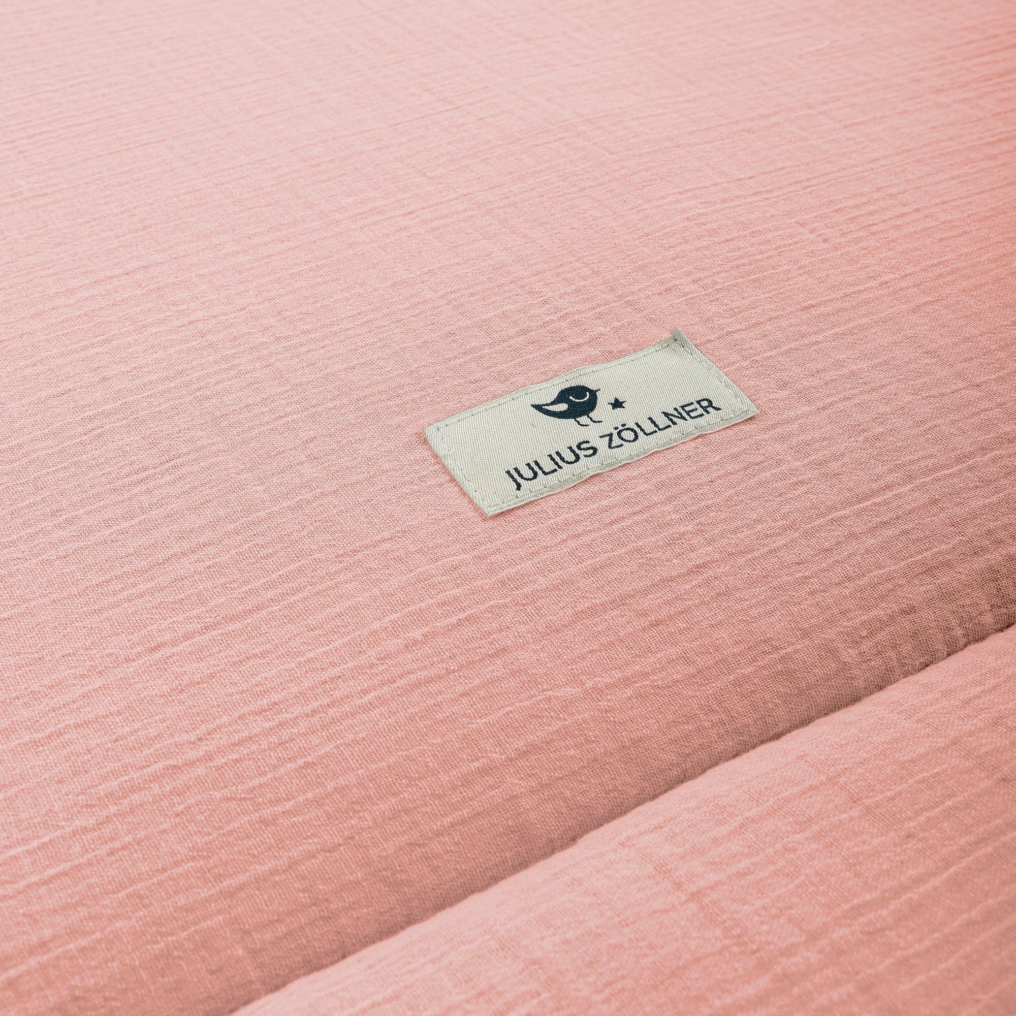 Krabbeldecke Musselin, dusty rose, Julius Zöllner, Made in Germany