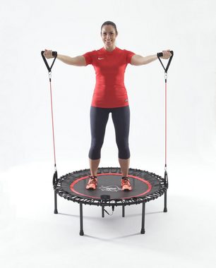 JOKA international Fitnesstrampolin JOKA Fit Fitnesstrampolin 2.0, Ø 110 cm, mit abnehmbarer Haltestange, inkl. Workout-DVD