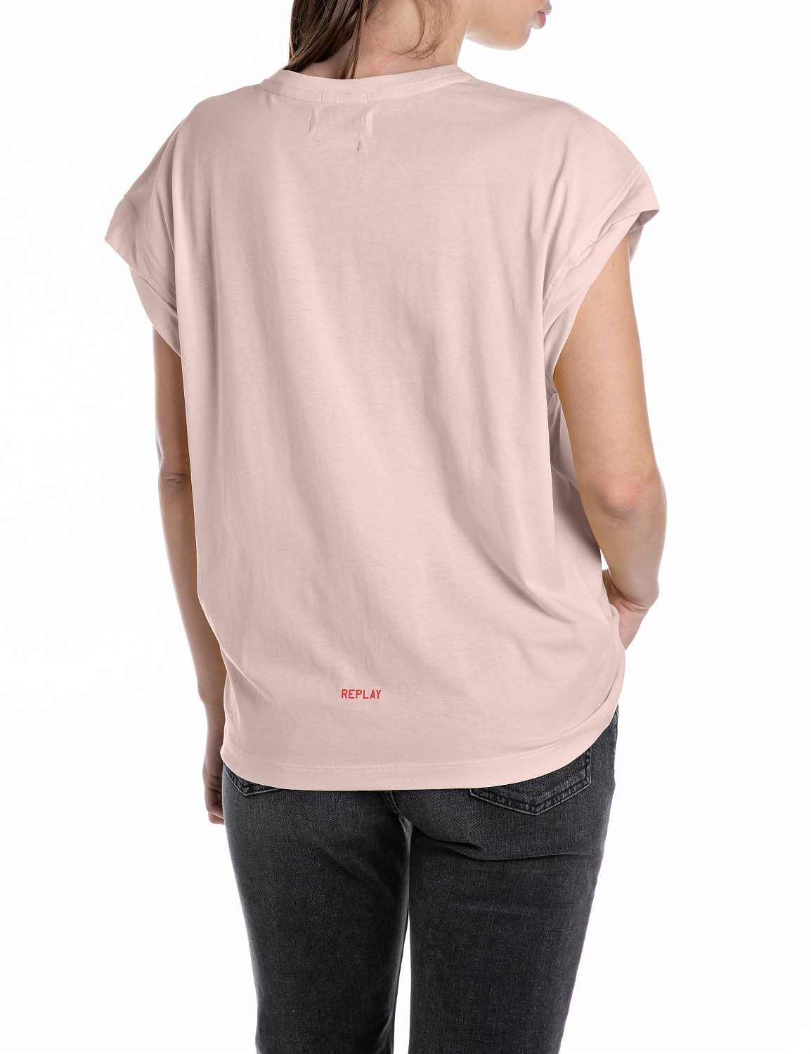 Replay T-Shirt mit überschnittenen Ärmeln günstig online kaufen