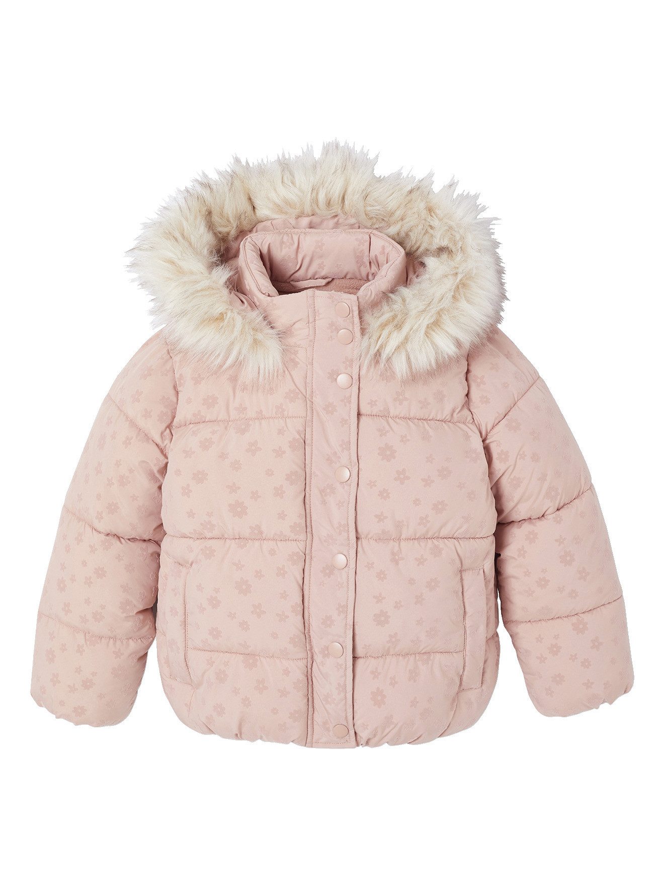Steppjacke Mädchen Steppjacke mit Kapuze, Fleecefutter