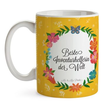 Mr. & Mrs. Panda Tasse Inventurhelferin - Geschenk, Tasse Motive, Berufsausbildung, Gratulat, Keramik