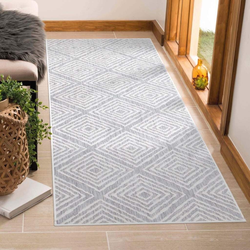 UV-beständig, Flachgewebe, quadratischer City, erhältlich Form Outdoor, in rechteckig, 5 Höhe: Carpet Läufer mm, auch