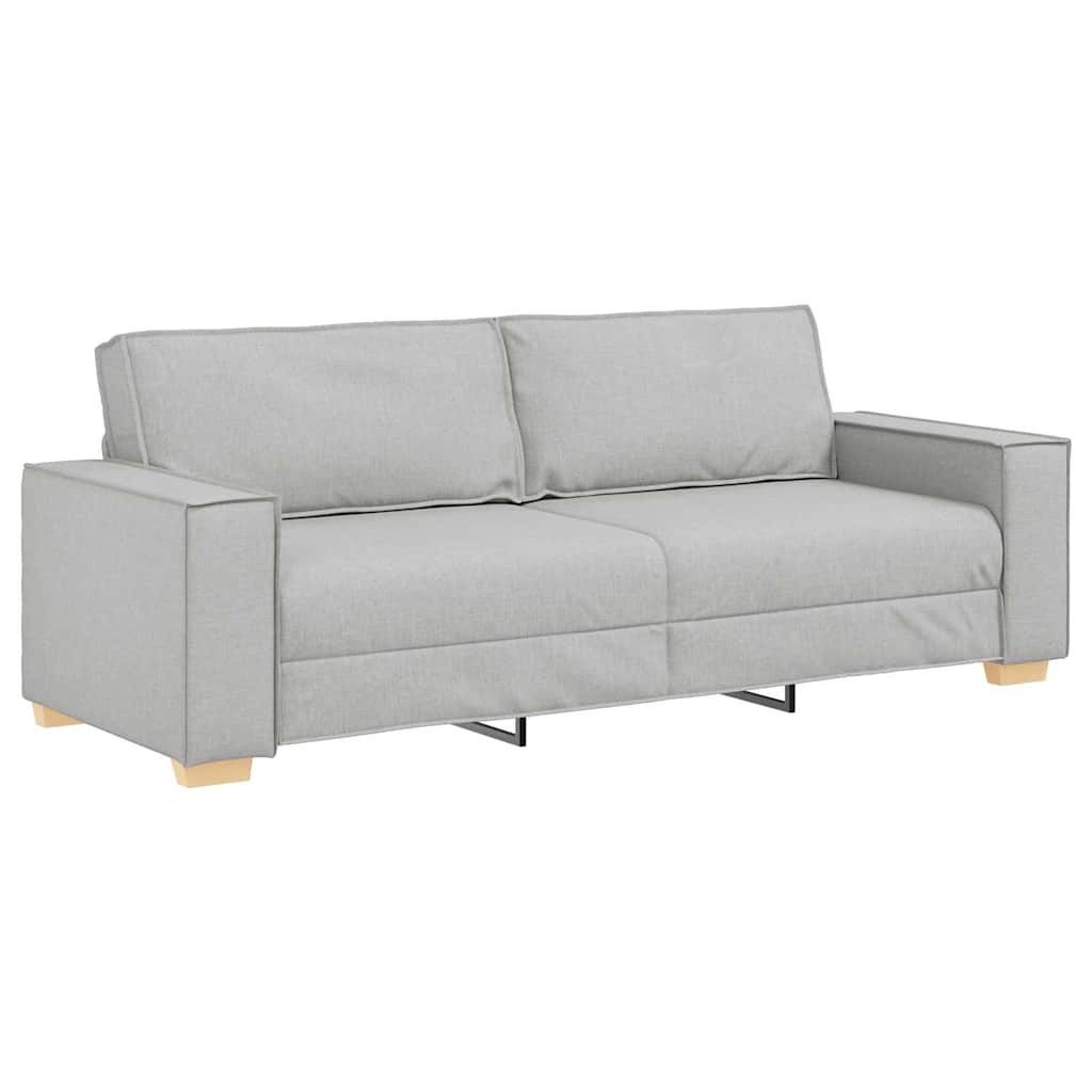 vidaXL Sofa 3-Sitzer-Sofa Wolkengrau 220x78x84 cm Stoff, 1 Teile