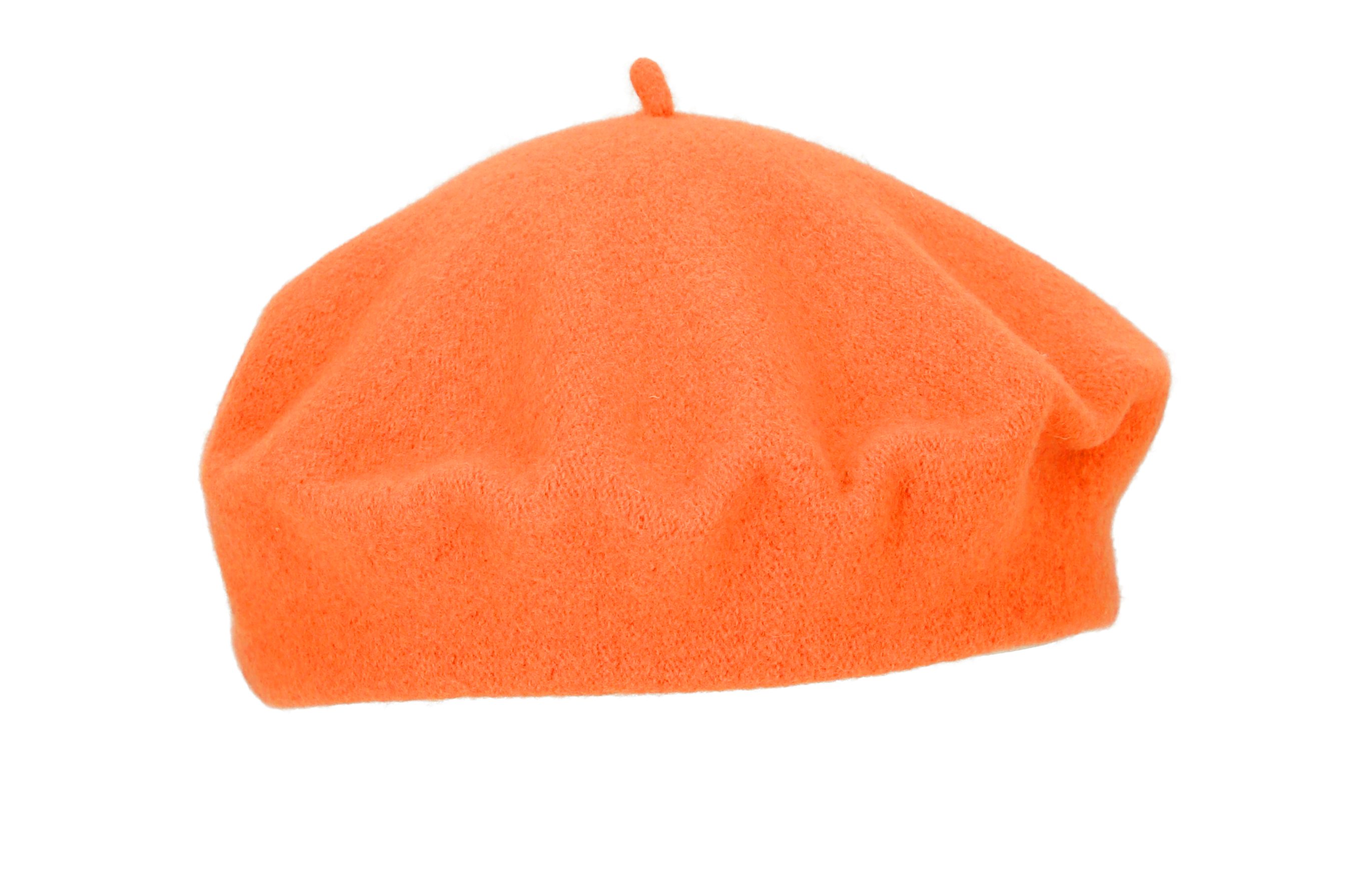 halsüberkopf Accessoires Baskenmütze Filzbaske aus reinem Wollfilz